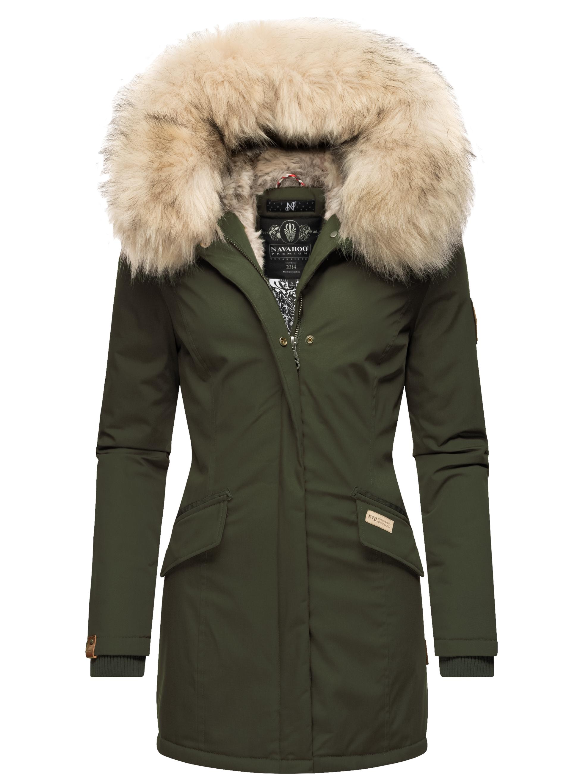 Winterparka mit Kapuze "Cristal" Olive