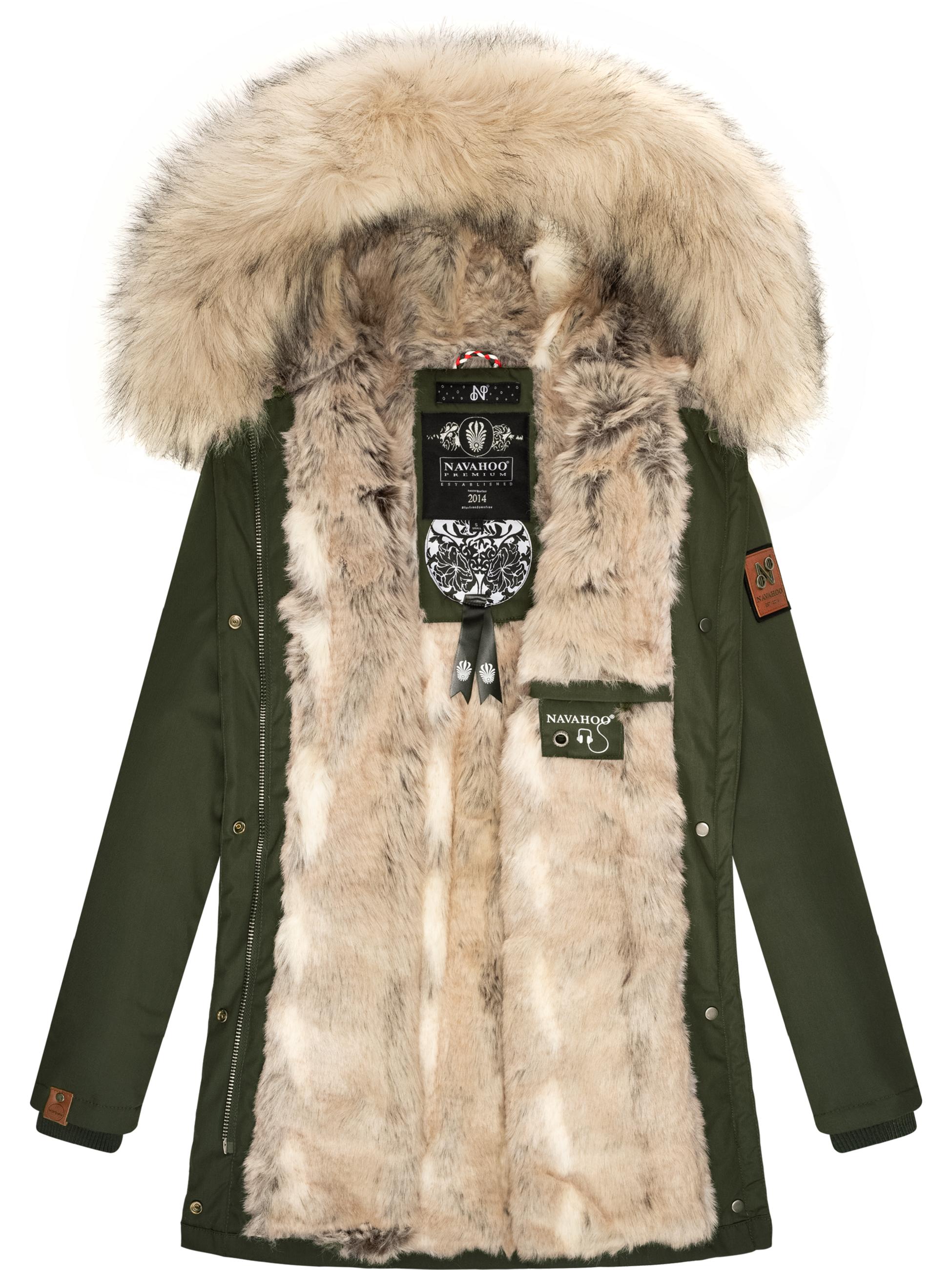 Winterparka mit Kapuze "Cristal" Olive