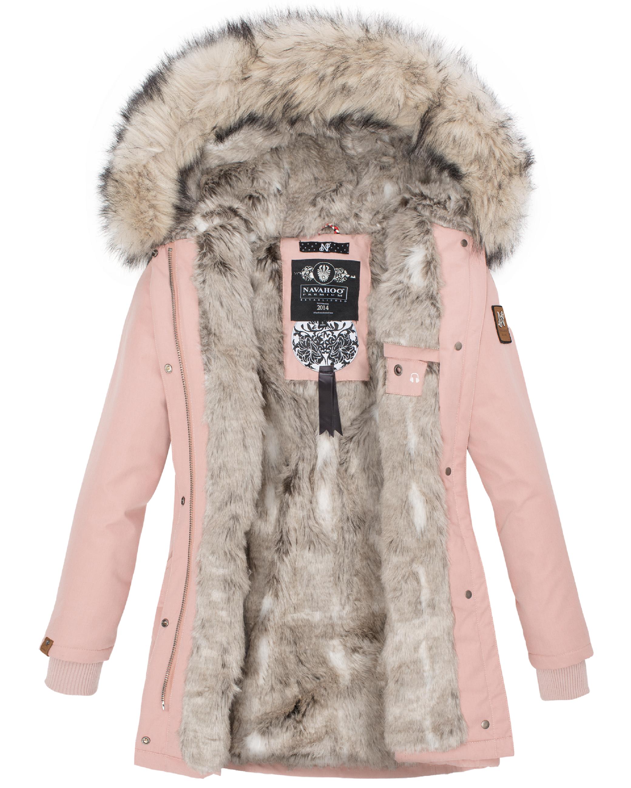 Winterparka mit Kapuze "Cristal" Rose