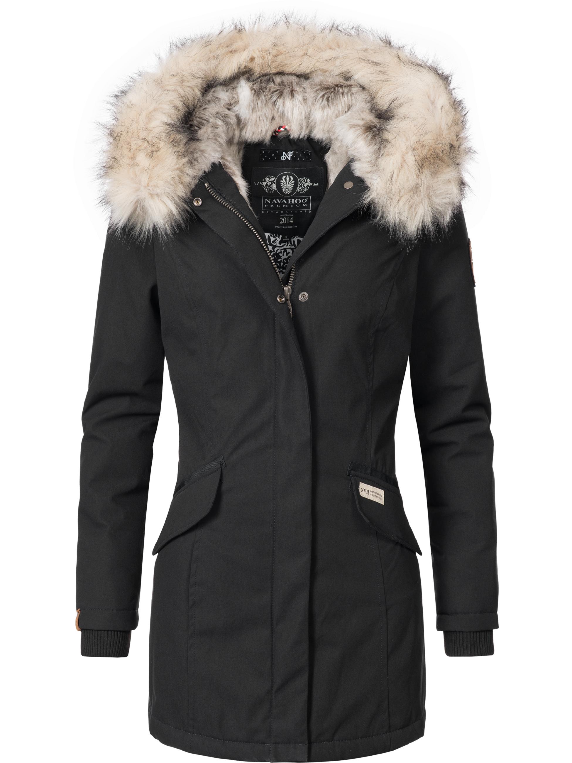 Winterparka mit Kapuze "Cristal" Schwarz