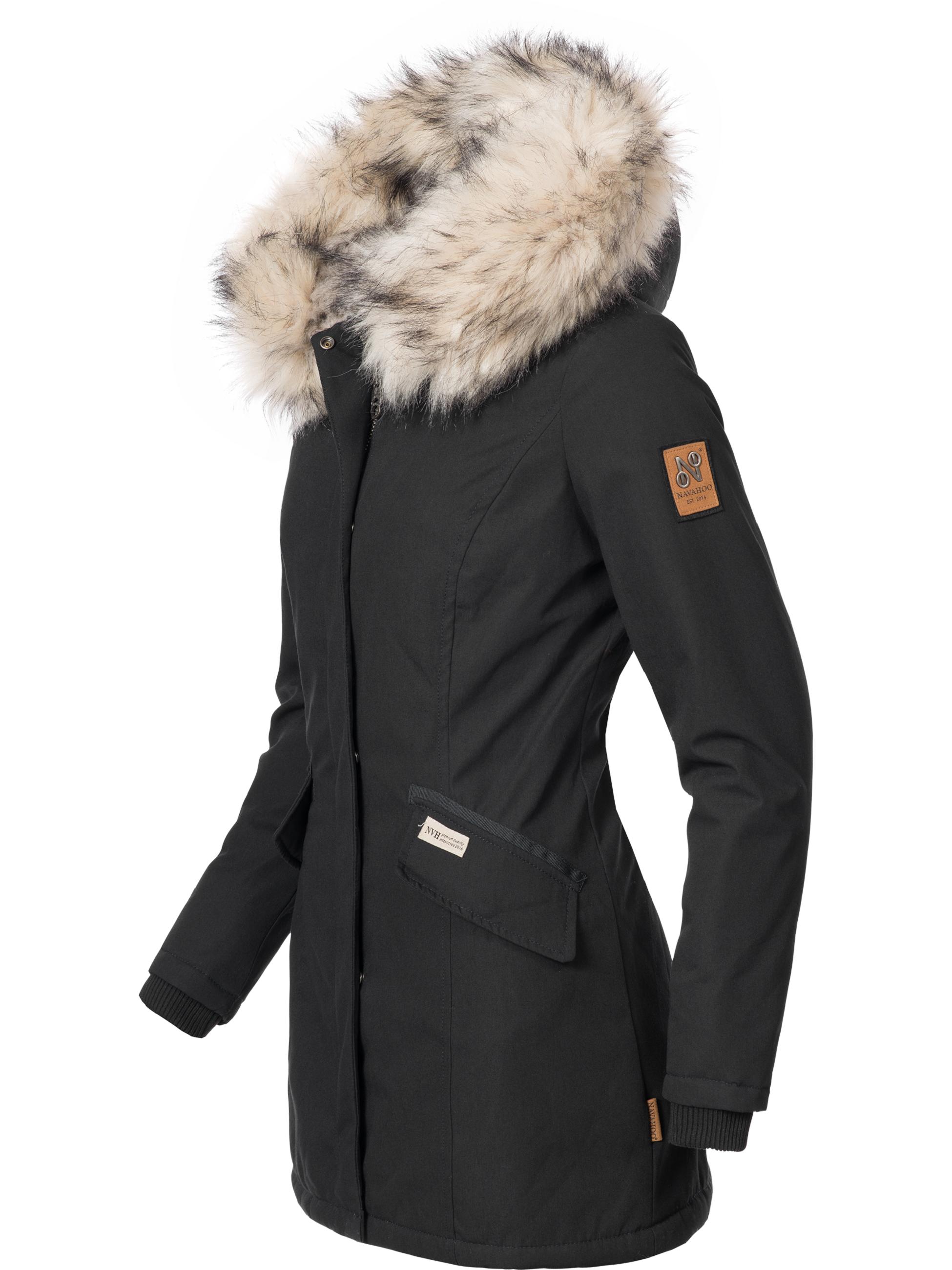 Winterparka mit Kapuze "Cristal" Schwarz