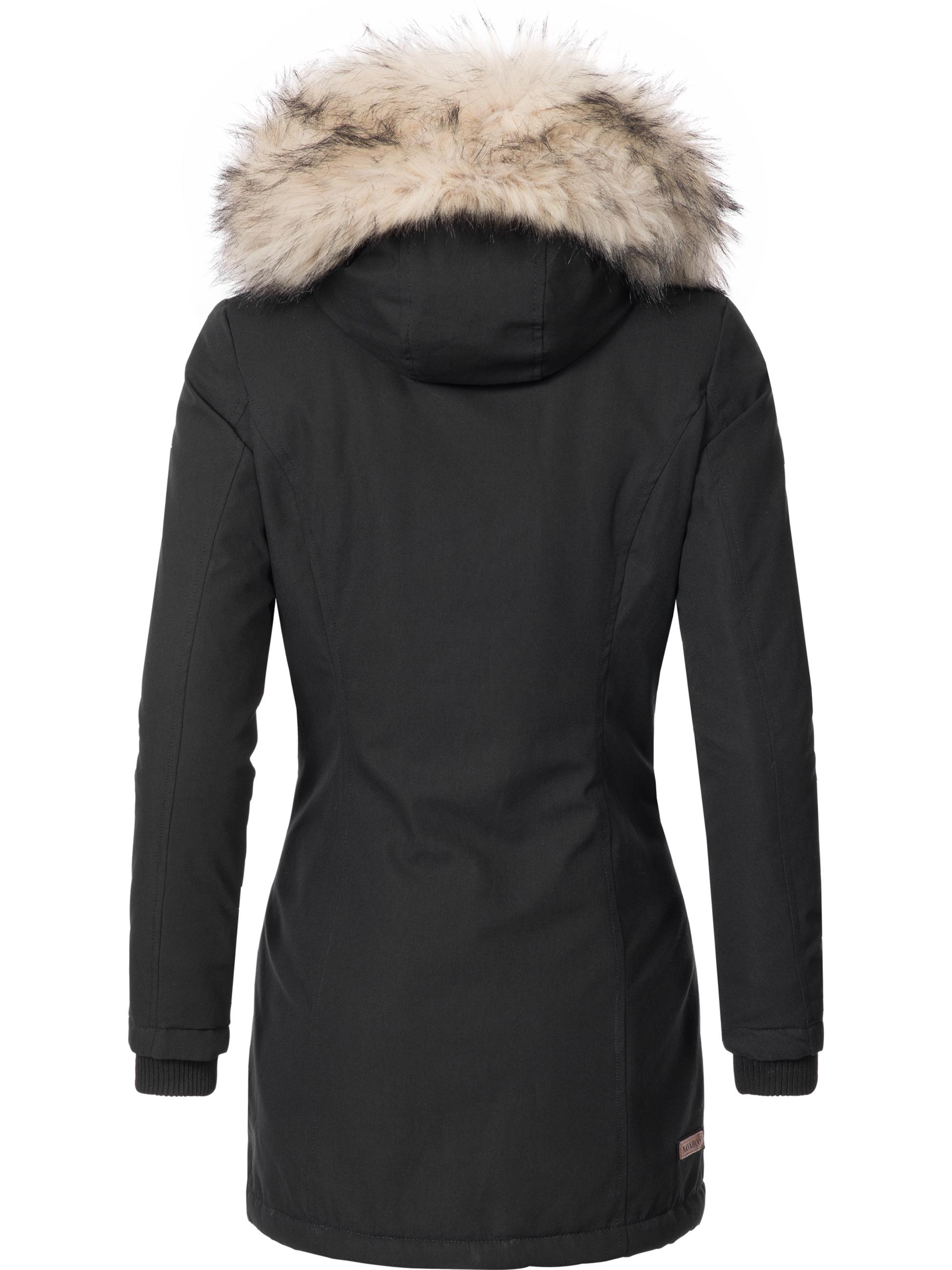 Winterparka mit Kapuze "Cristal" Schwarz