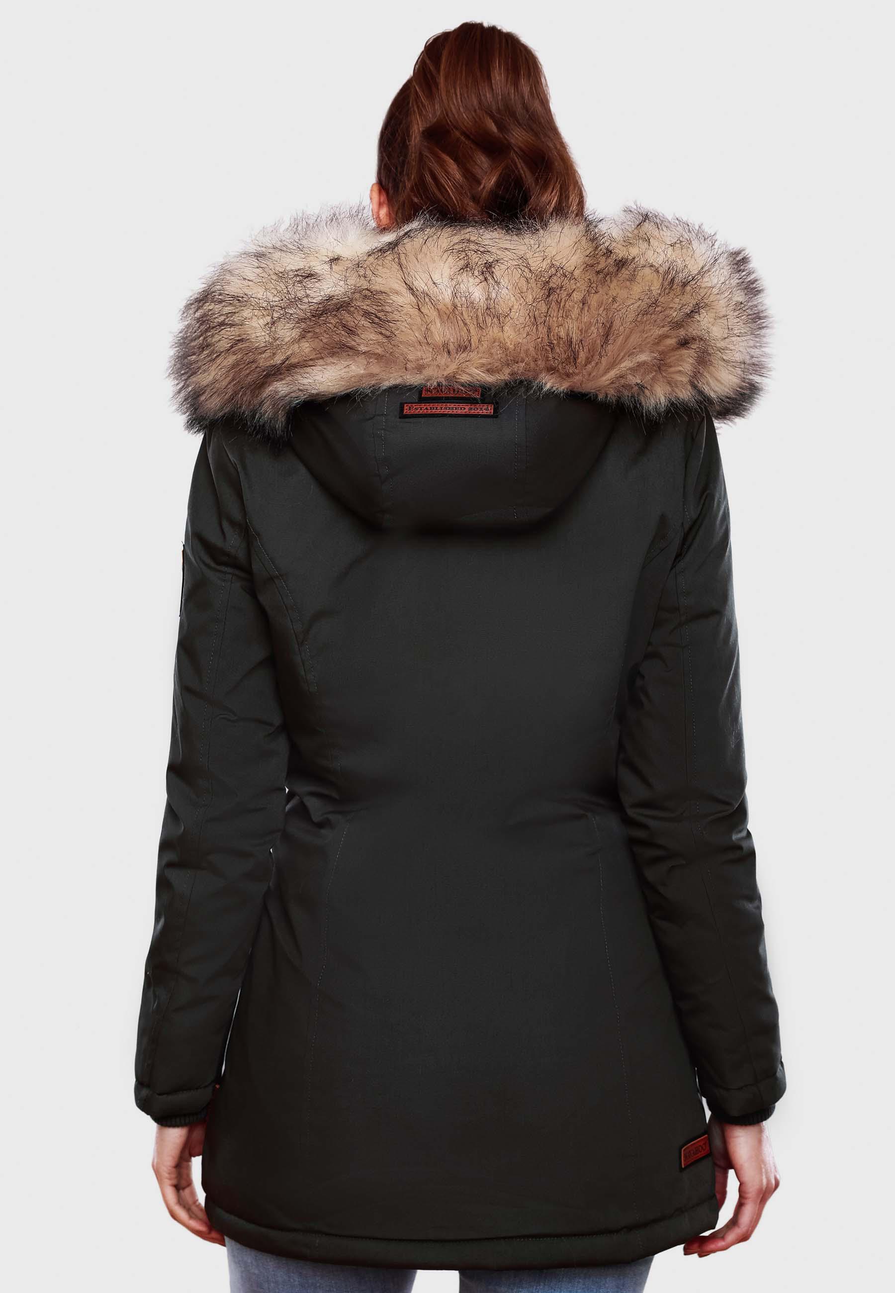 Winterparka mit Kapuze "Cristal" Schwarz