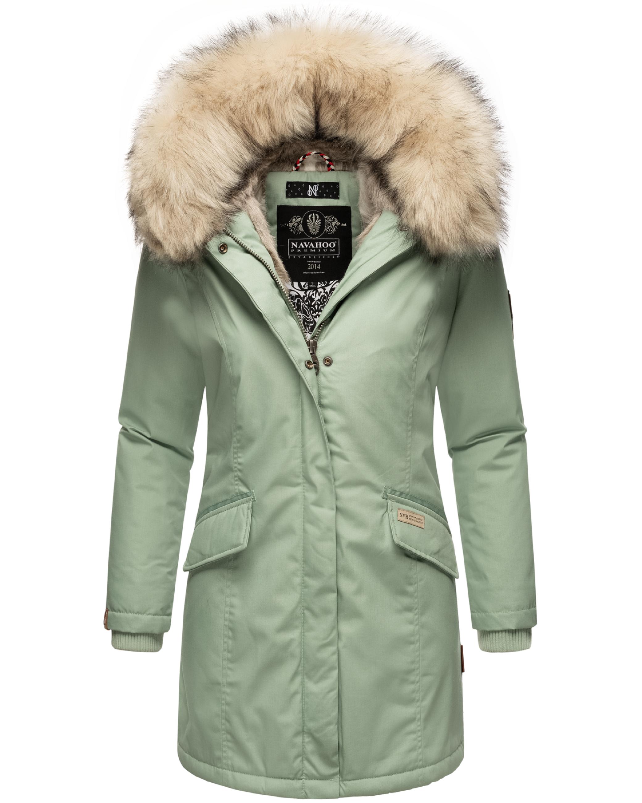 Winterparka mit Kapuze "Cristal" Smokey Mint