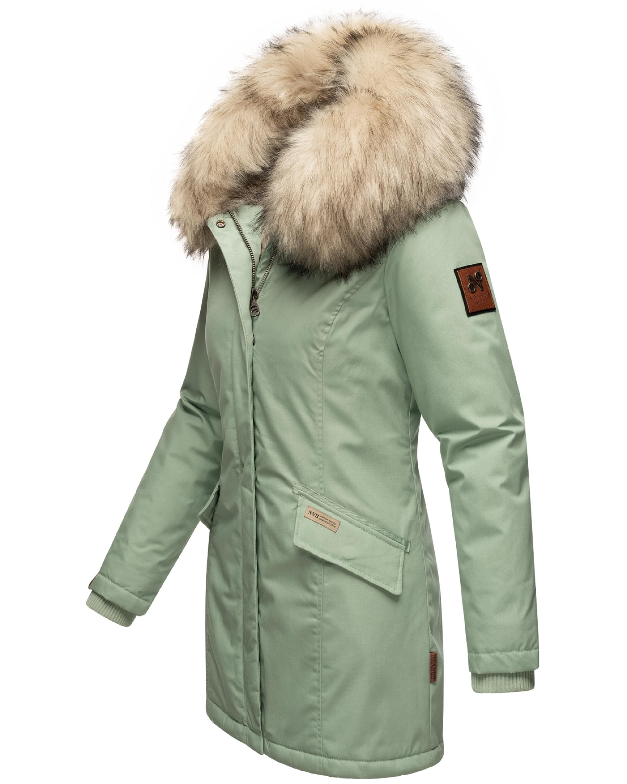 Winterparka mit Kapuze "Cristal" Smokey Mint