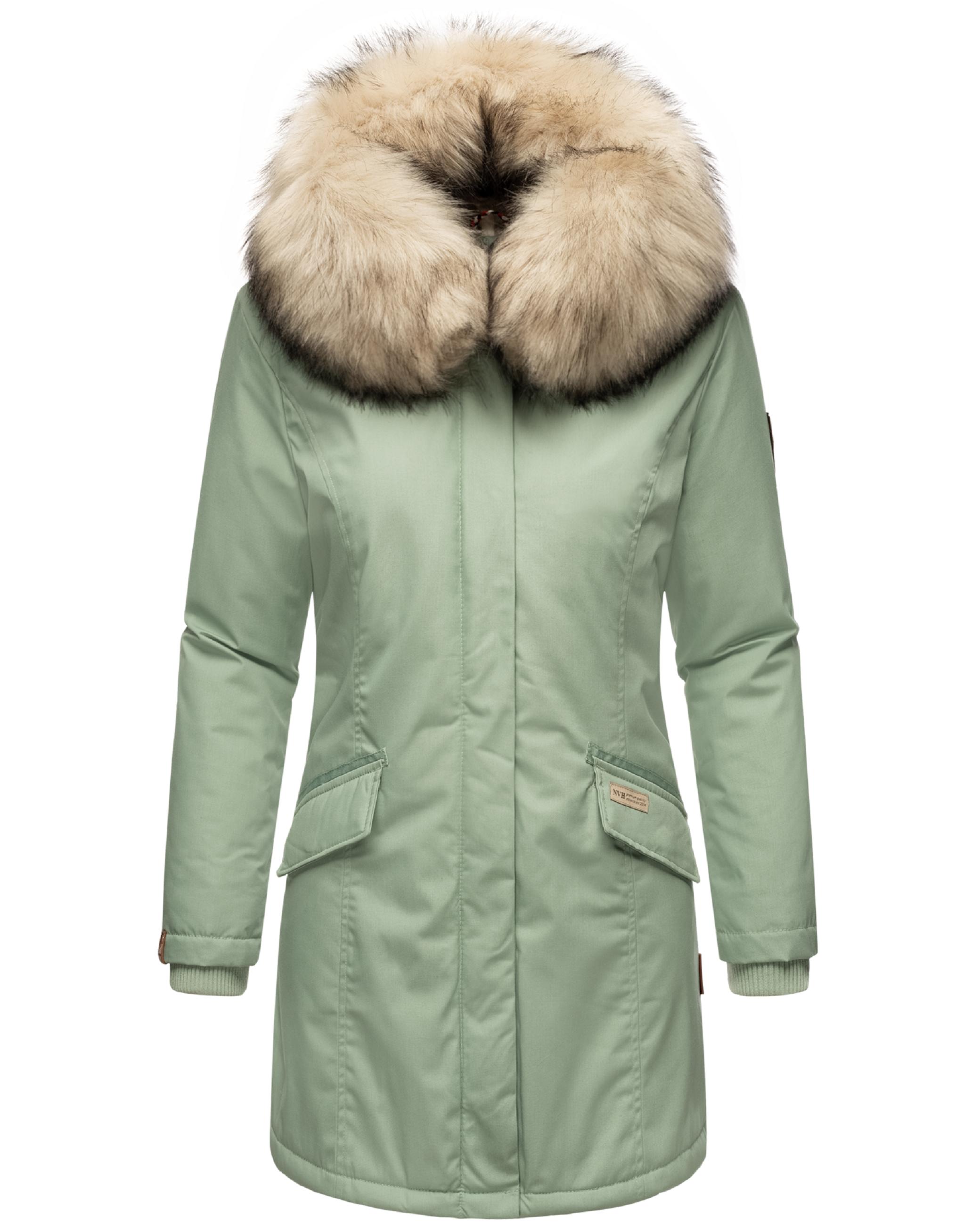 Winterparka mit Kapuze "Cristal" Smokey Mint