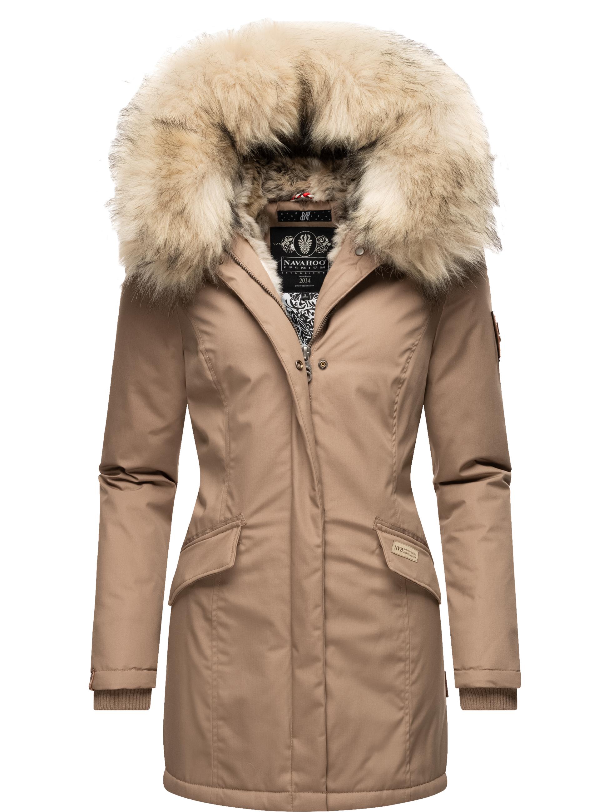 Winterparka mit Kapuze "Cristal" Taupe Grey