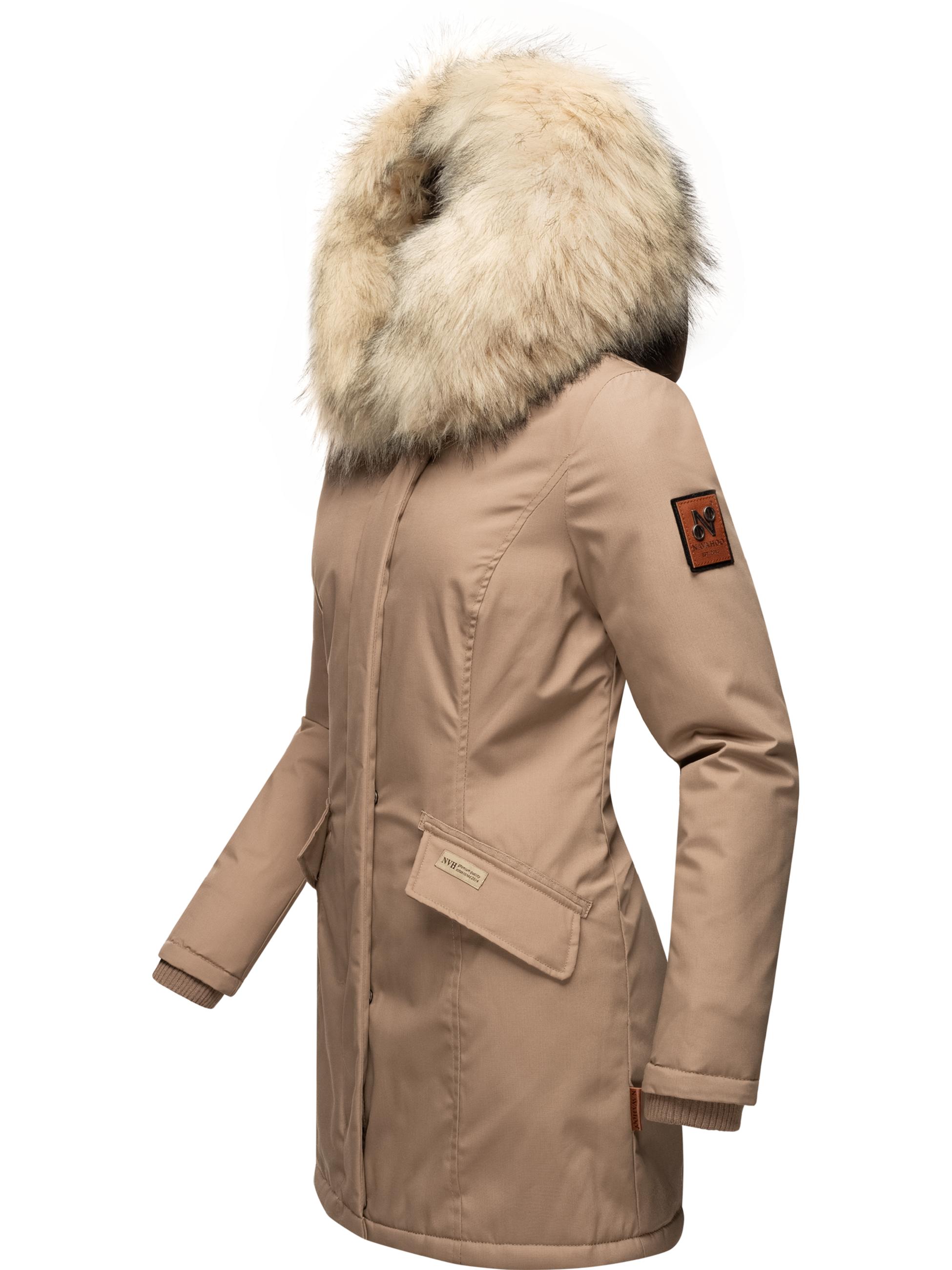 Winterparka mit Kapuze "Cristal" Taupe Grey