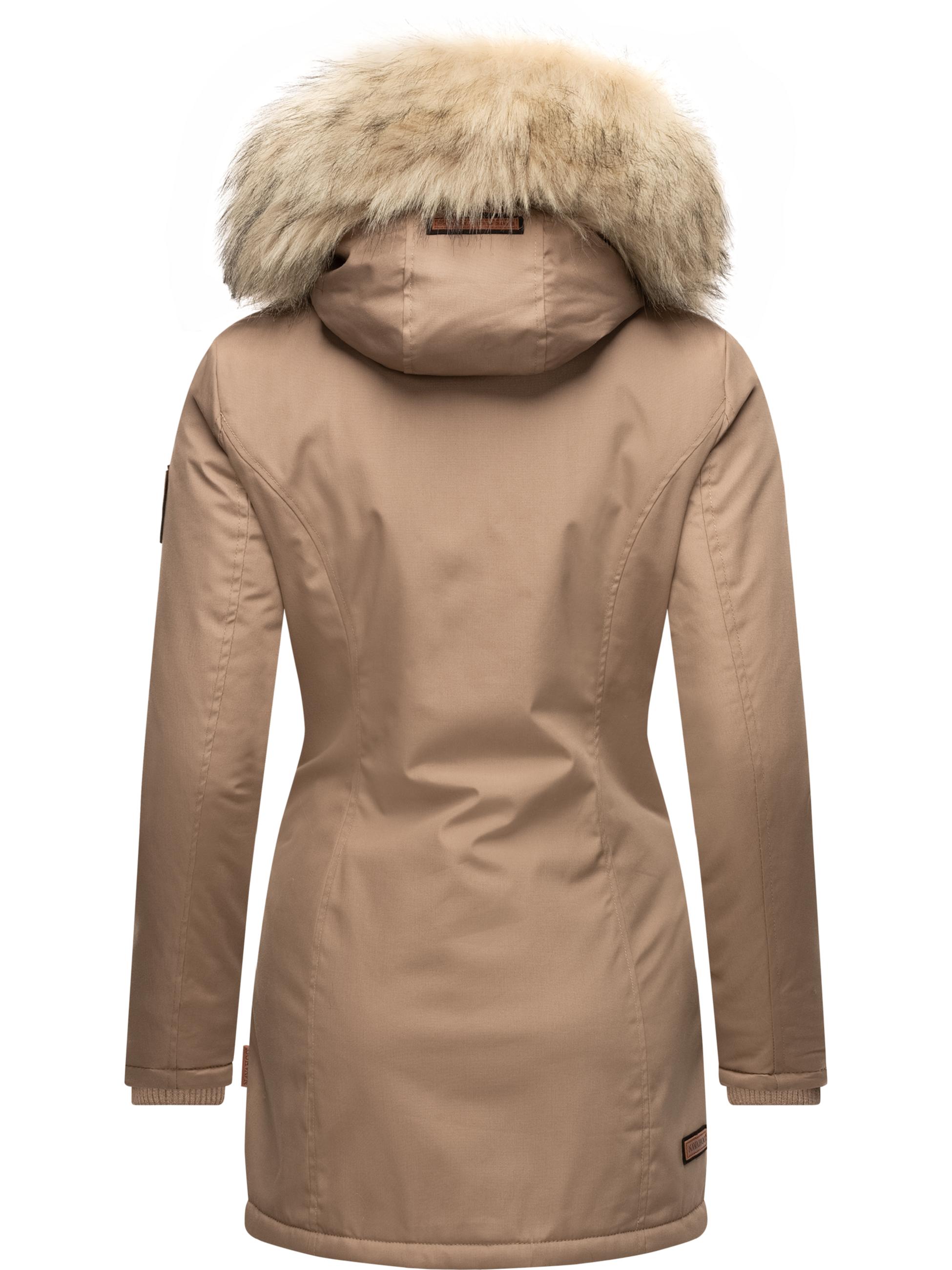 Winterparka mit Kapuze "Cristal" Taupe Grey