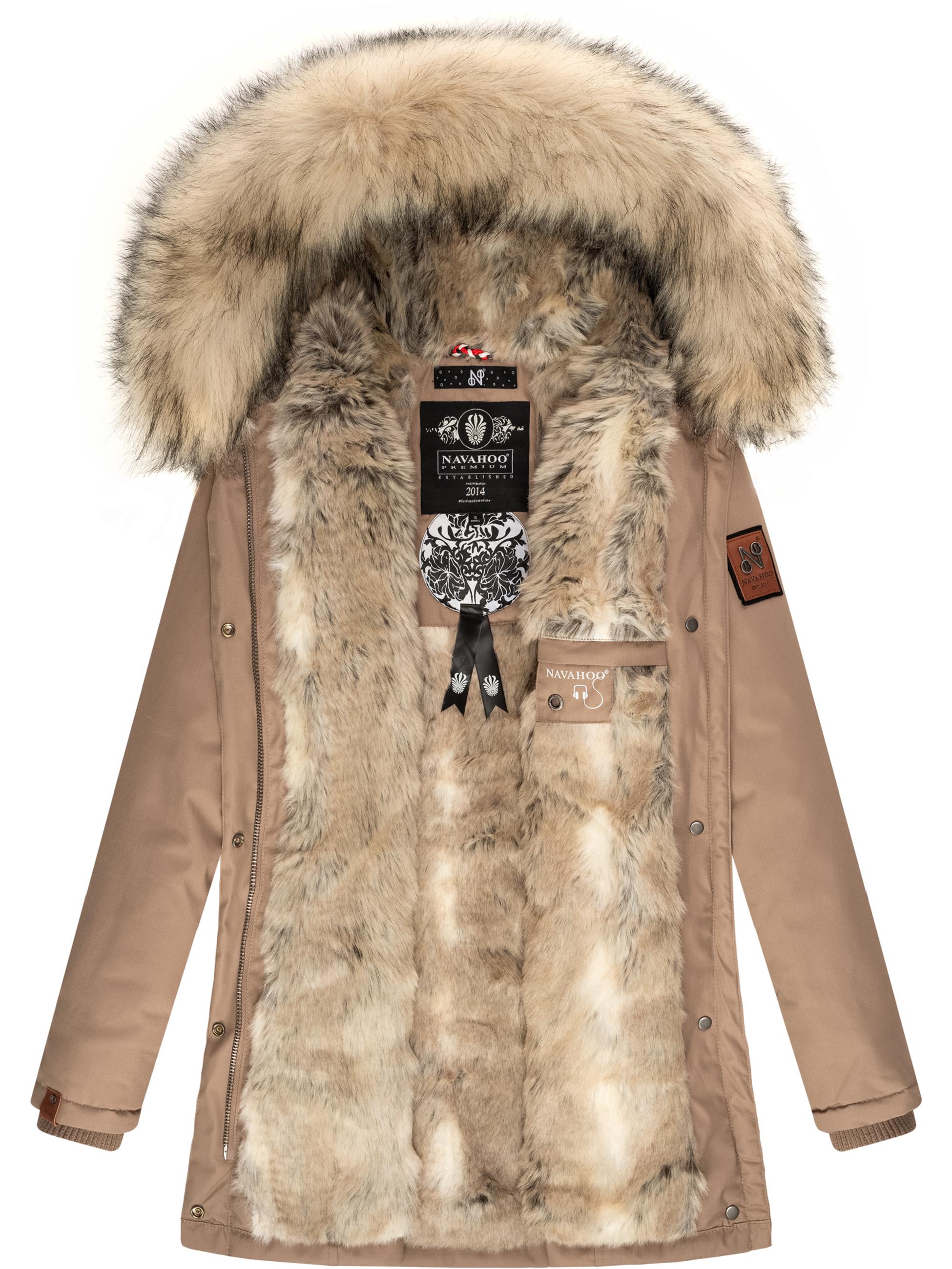 Winterparka mit Kapuze "Cristal" Taupe Grey