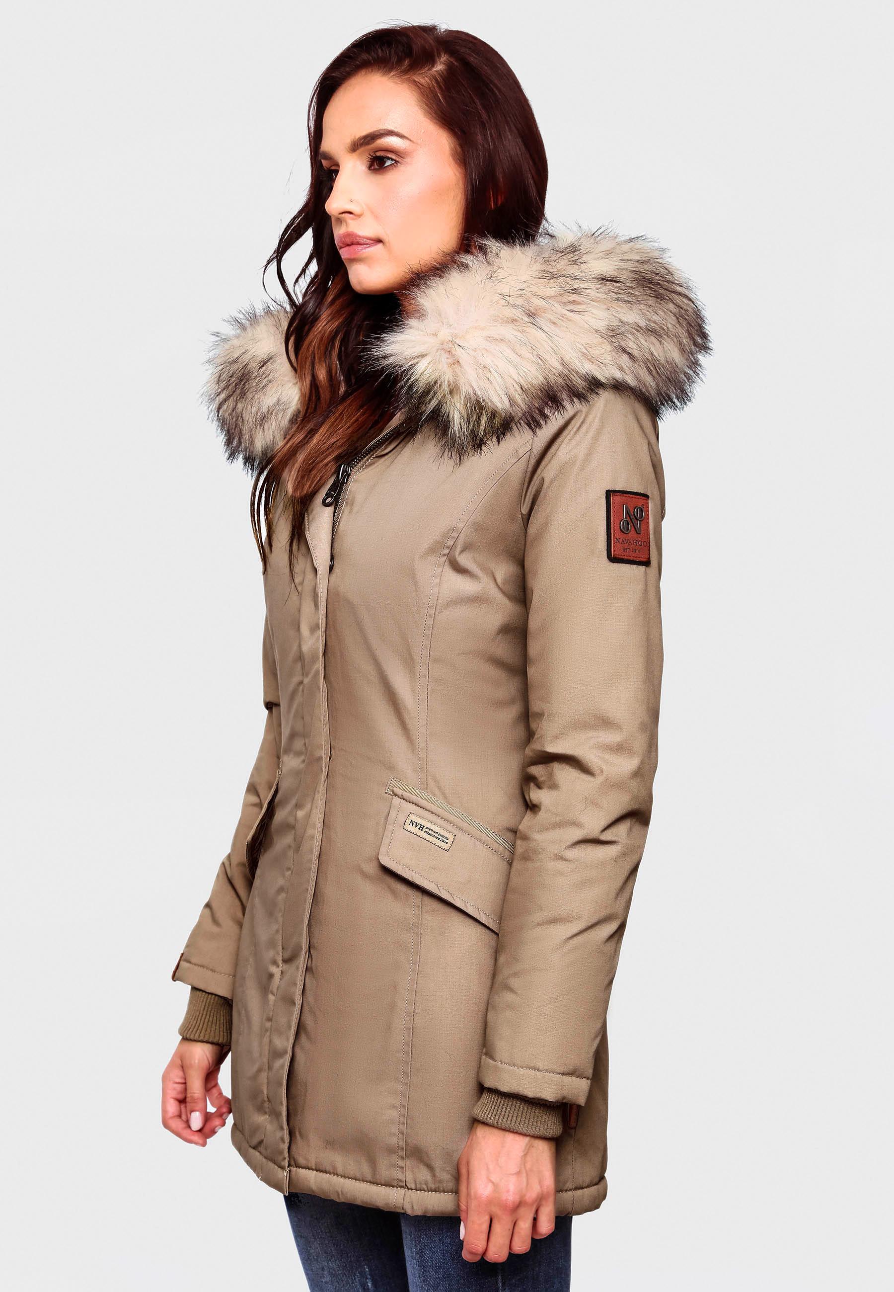 Winterparka mit Kapuze "Cristal" Taupe Grey