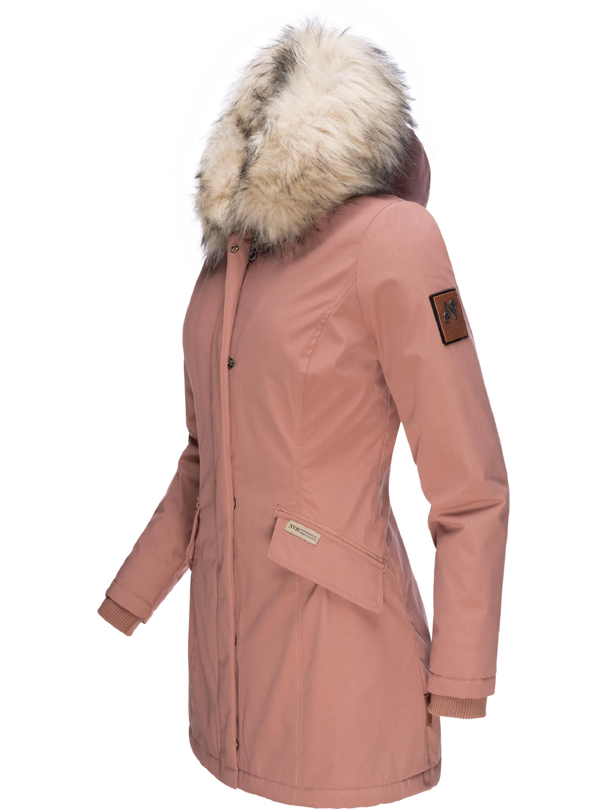 Winterparka mit Kapuze "Cristal" Terracotta