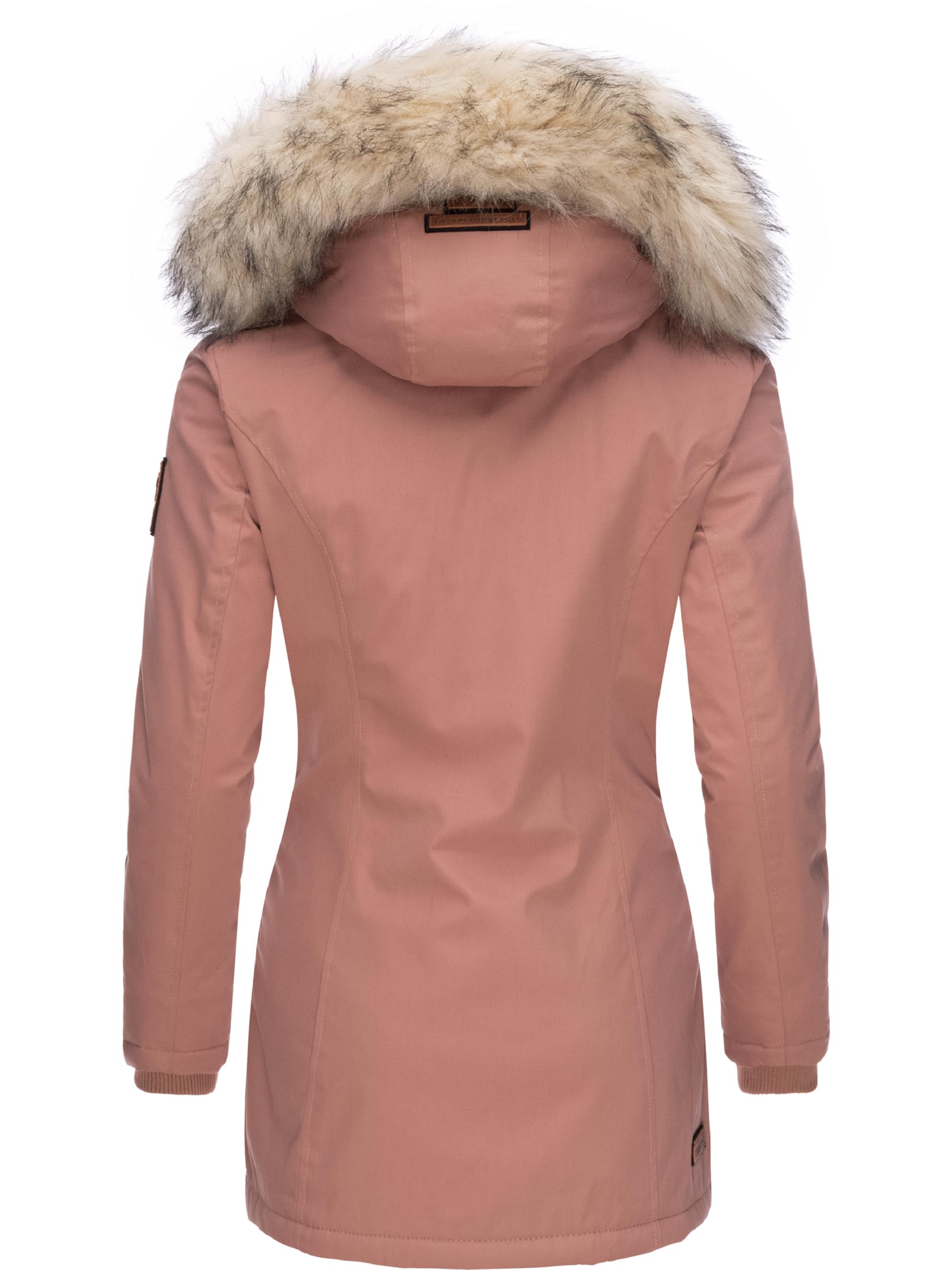 Winterparka mit Kapuze "Cristal" Terracotta