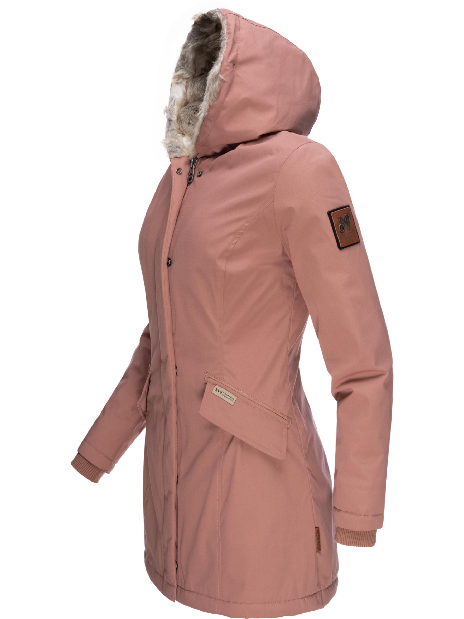 Winterparka mit Kapuze "Cristal" Terracotta