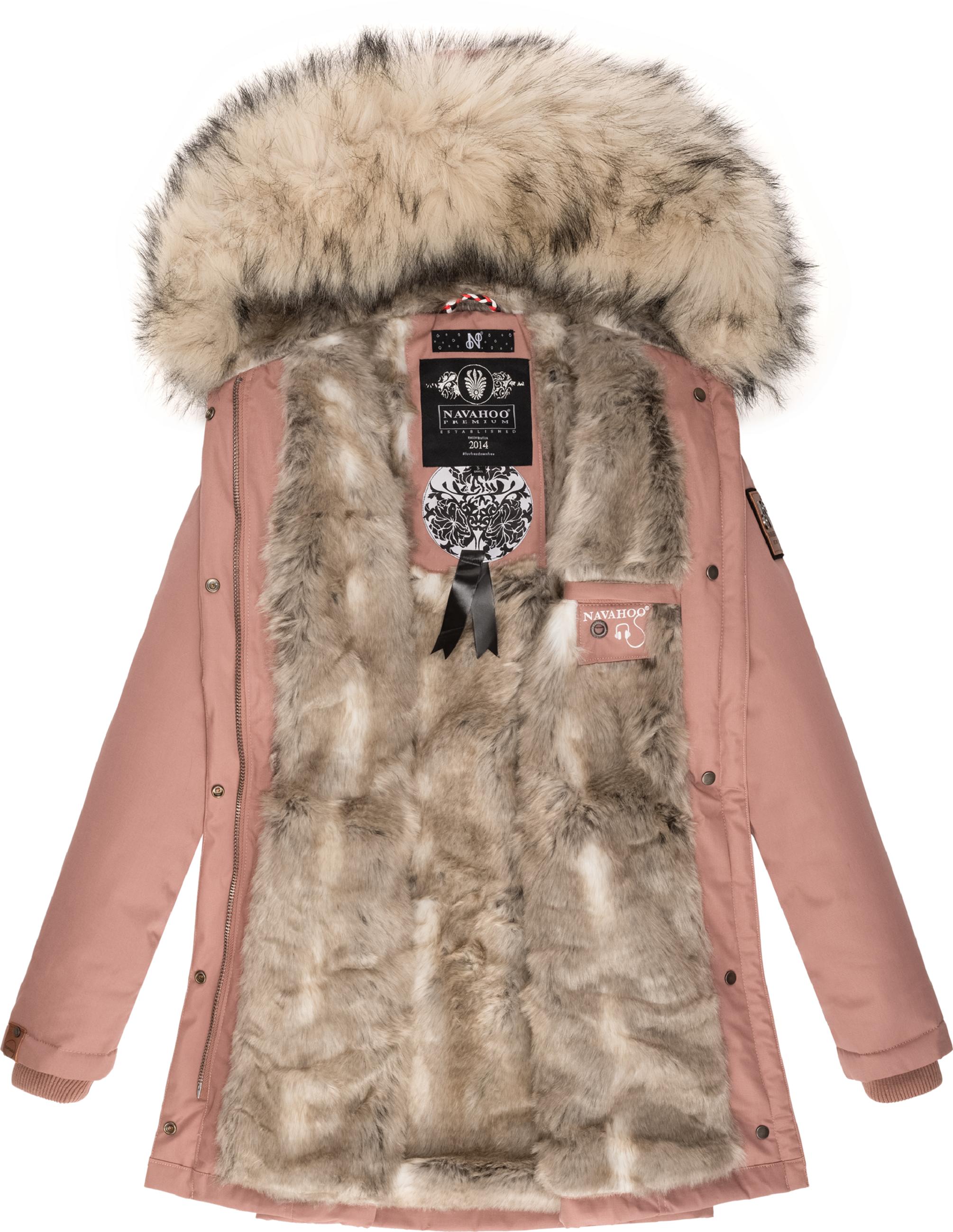 Winterparka mit Kapuze "Cristal" Terracotta