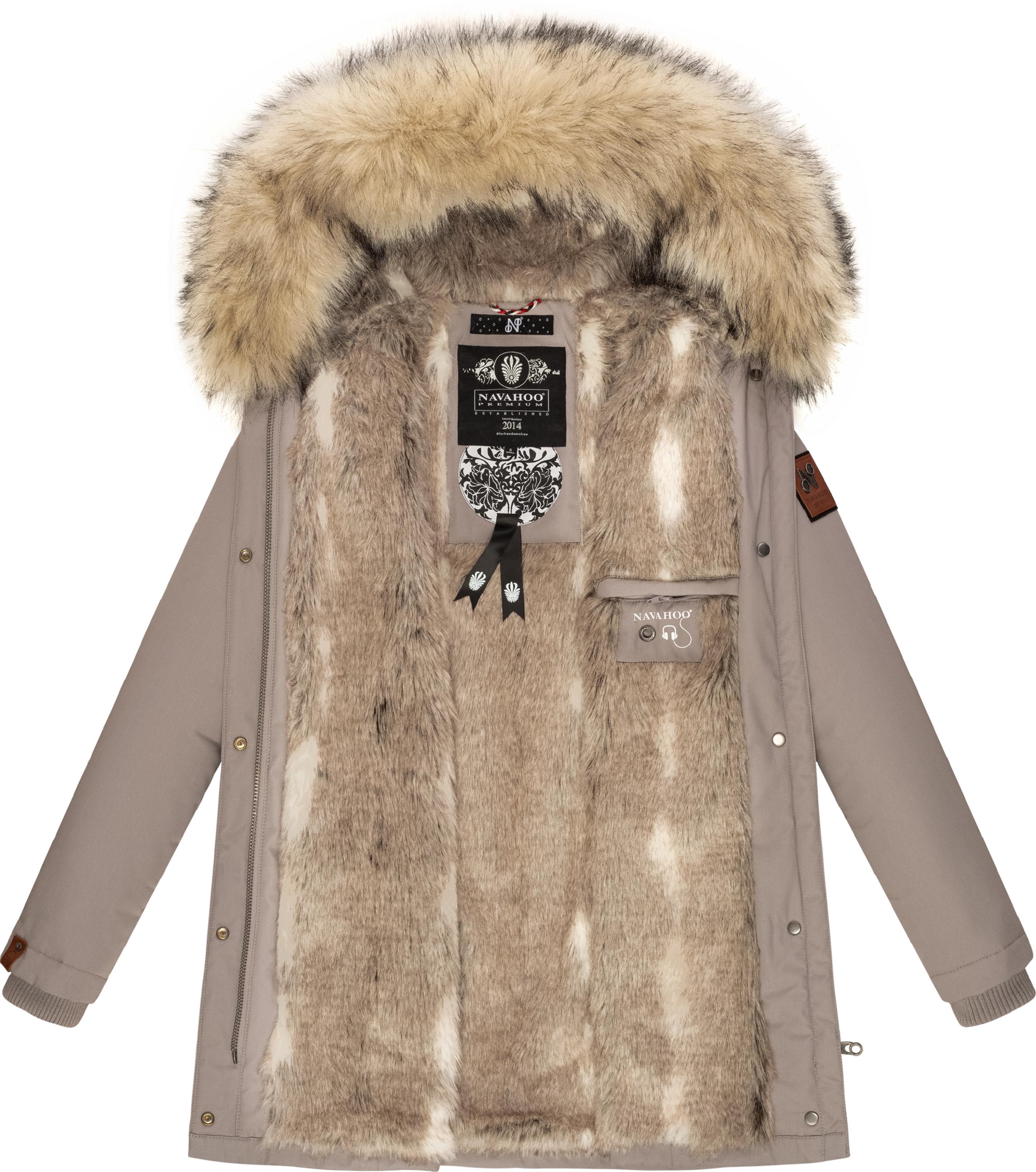 Winterparka mit Kapuze "Cristal" Zinc Grey