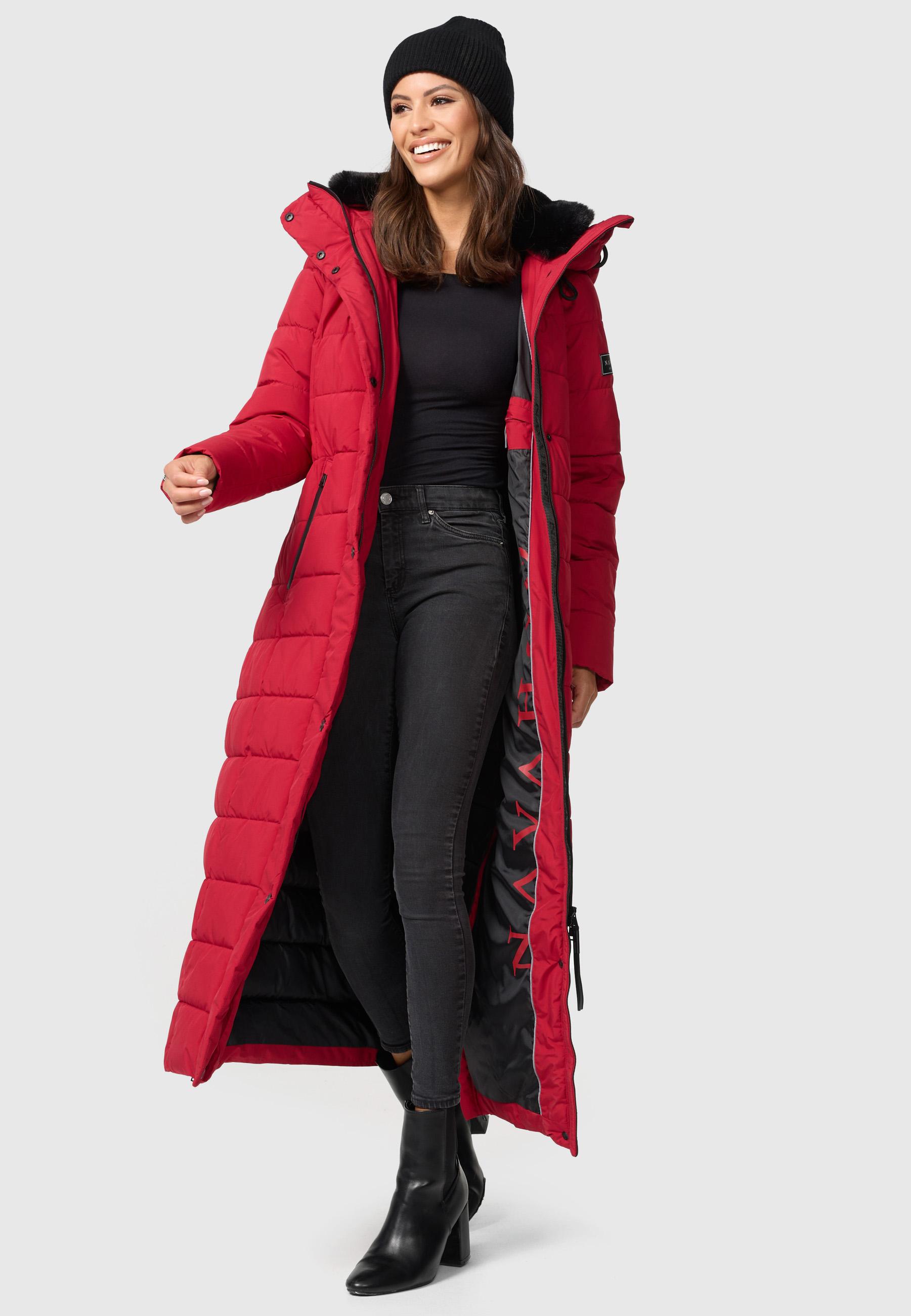 Steppmantel mit Taillengürtel "Das Teil XIV" Dark Red