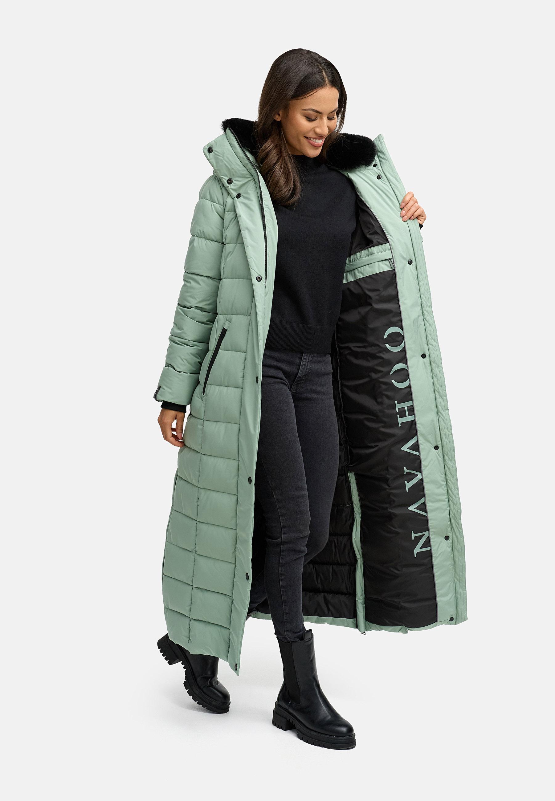 Steppmantel mit Taillengürtel "Das Teil XIV" Smokey Mint
