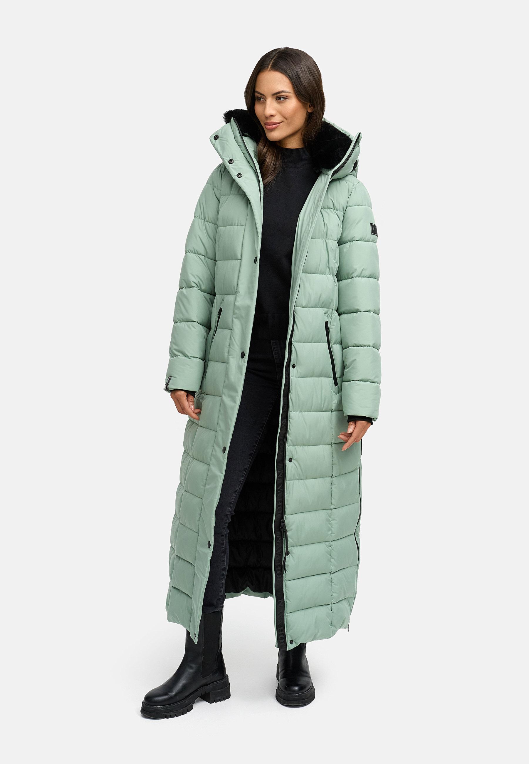 Steppmantel mit Taillengürtel "Das Teil XIV" Smokey Mint