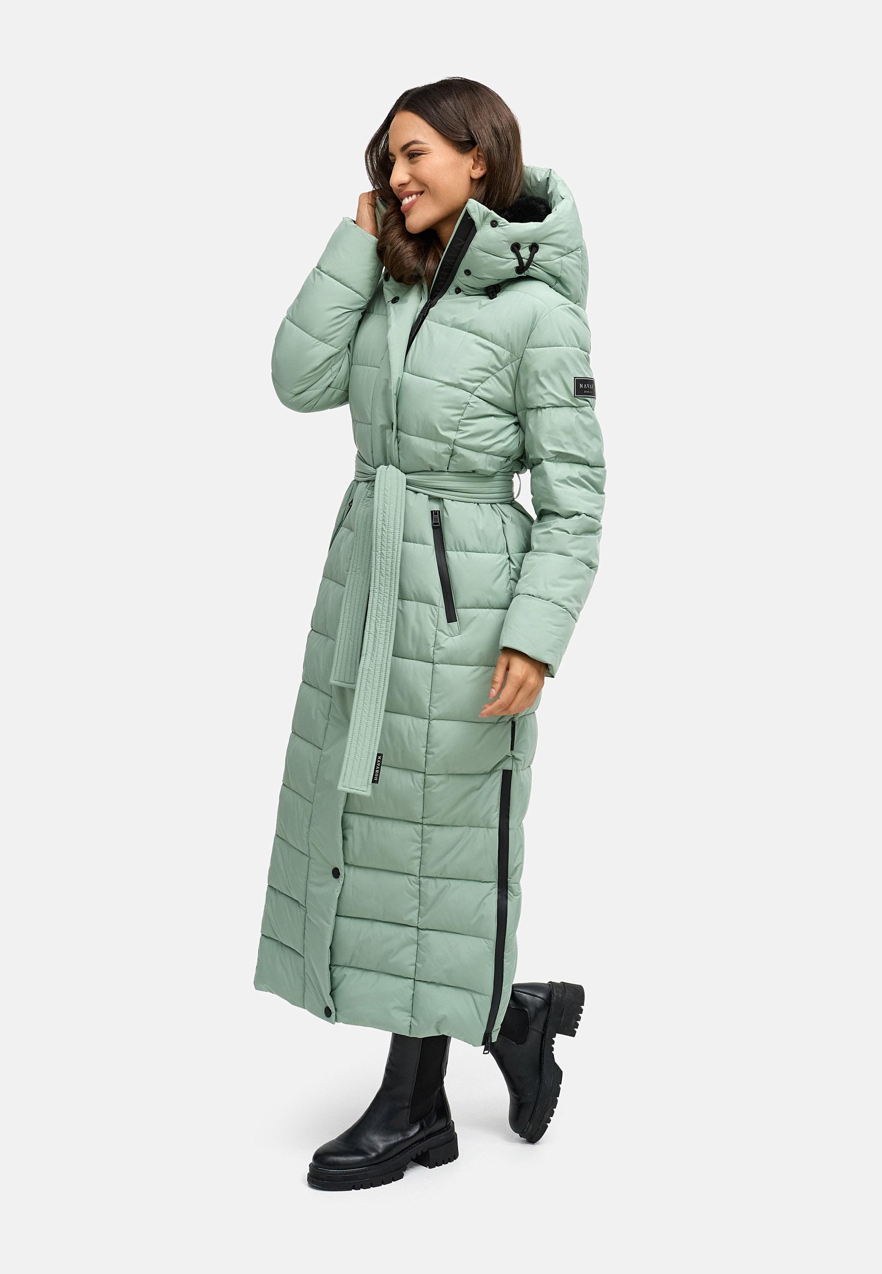 Steppmantel mit Taillengürtel "Das Teil XIV" Smokey Mint