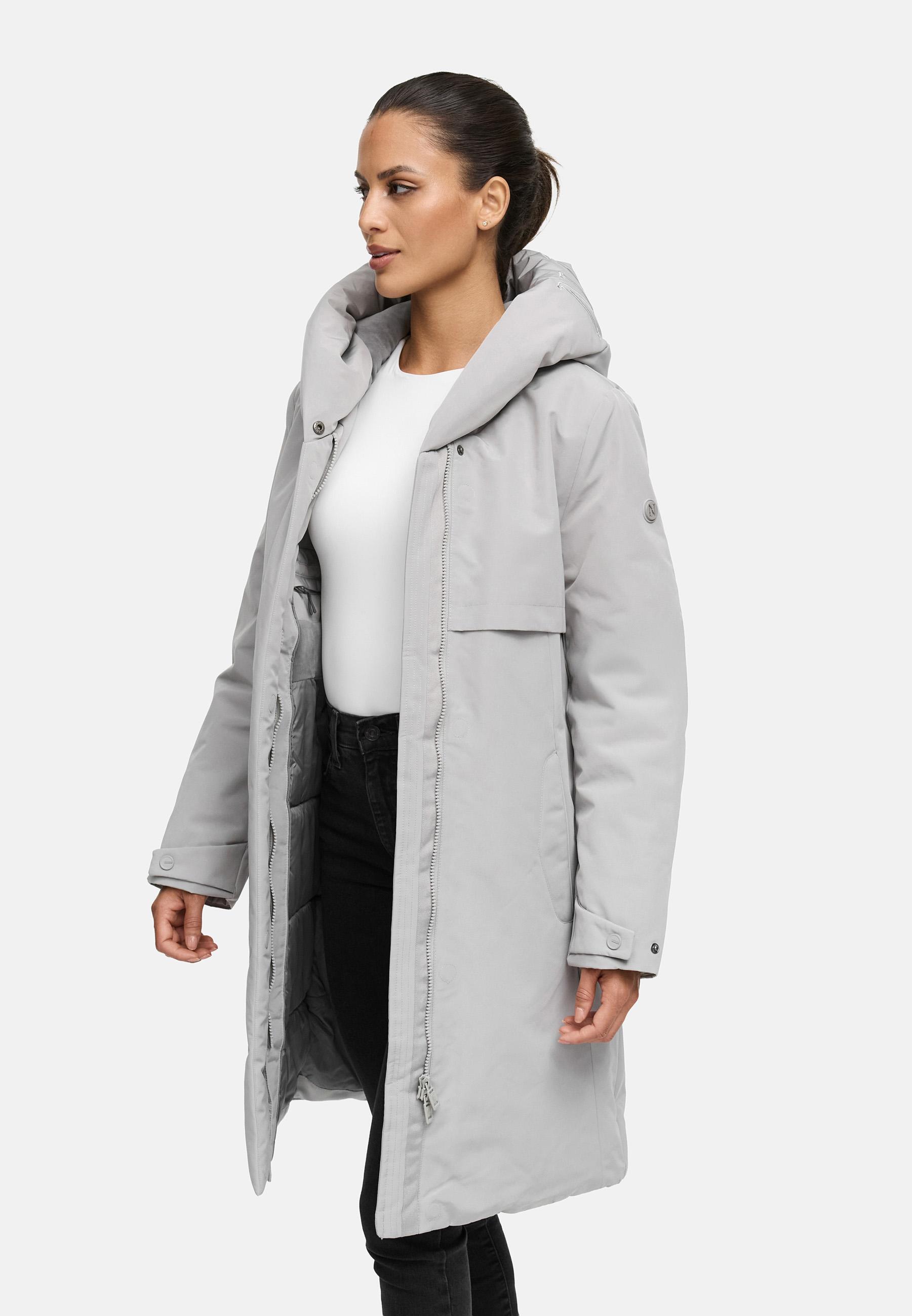 Wintermantel mit Kapuze "Domingaa 14" Cloud Grey