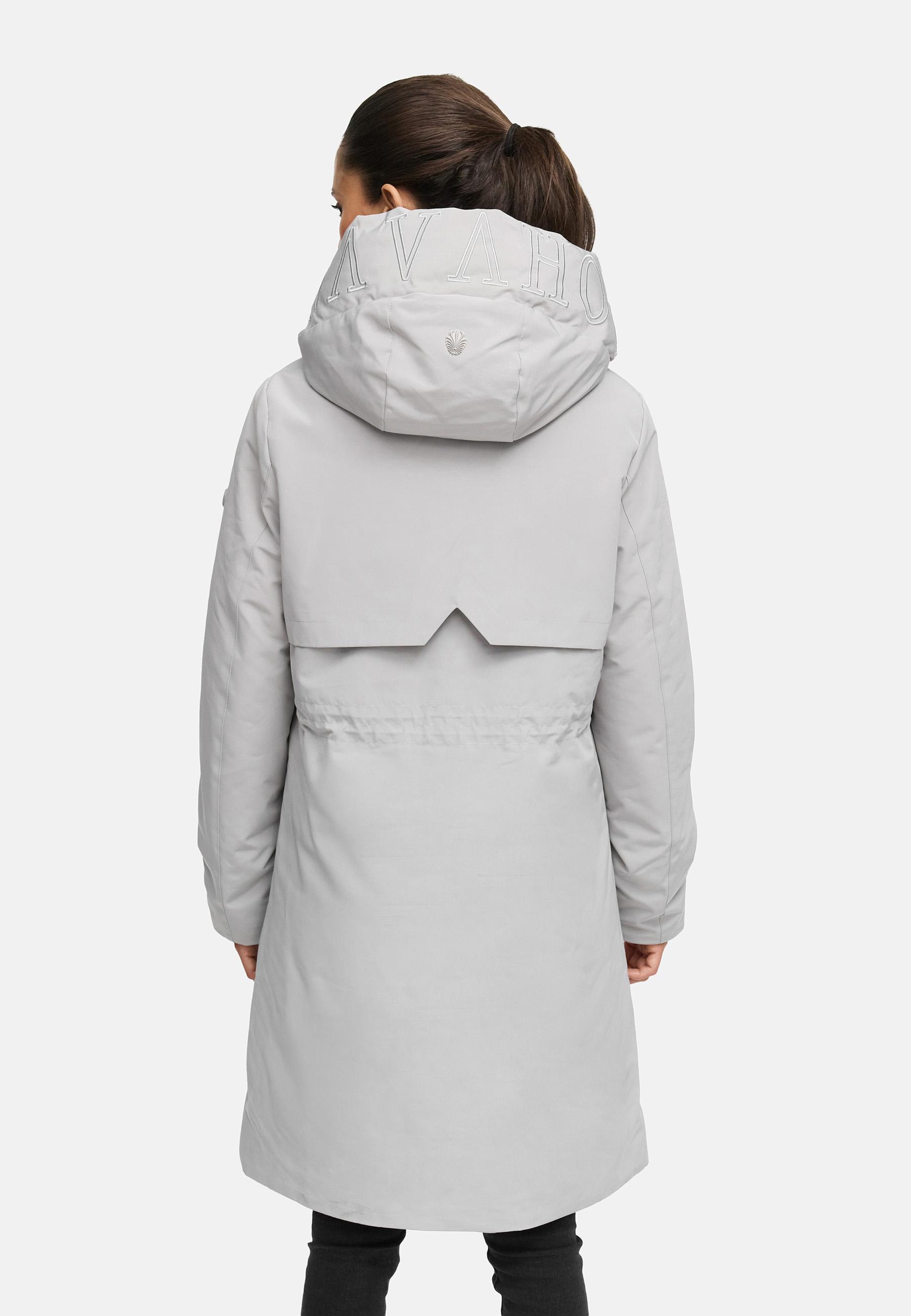 Wintermantel mit Kapuze "Domingaa 14" Cloud Grey