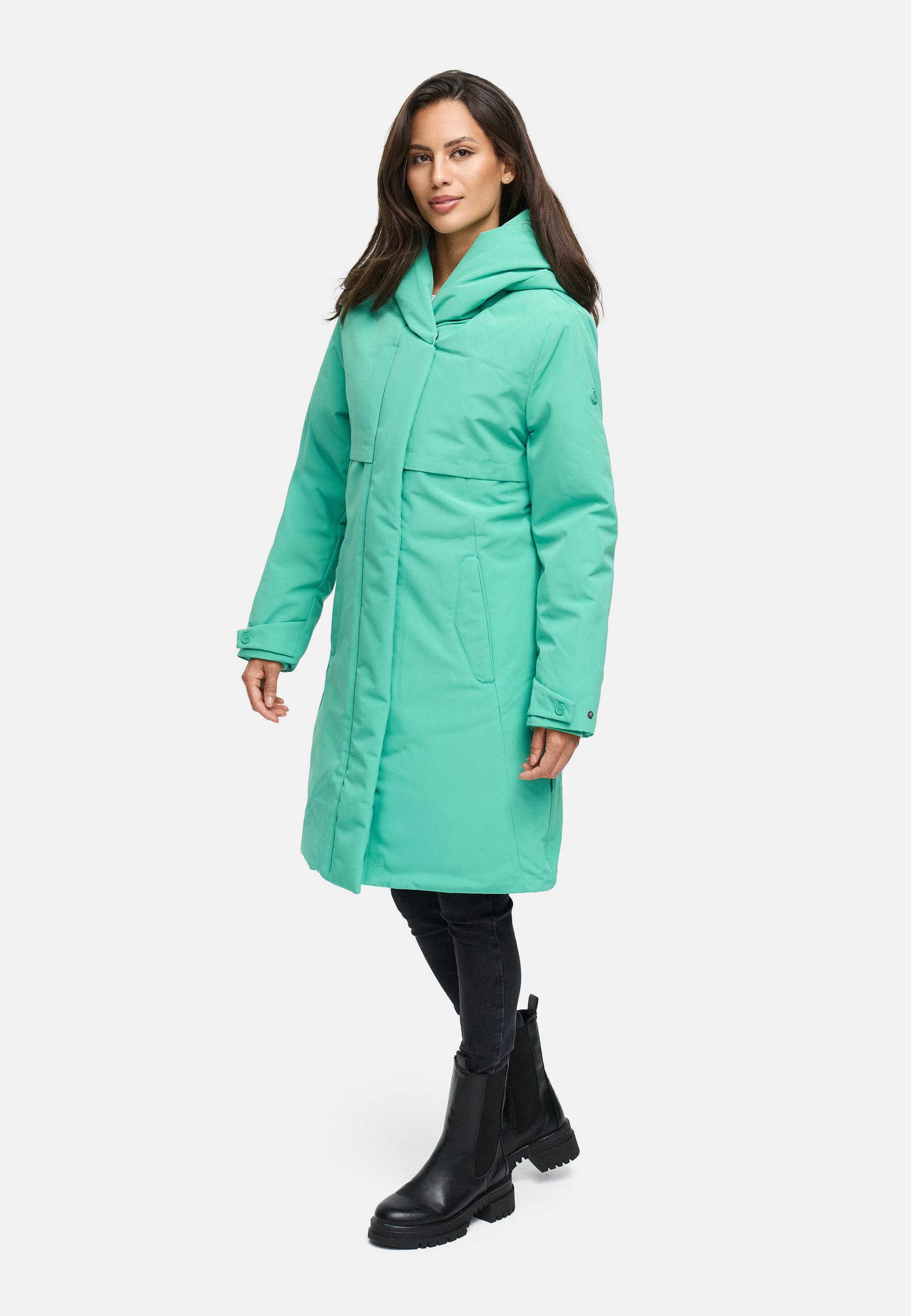 Wintermantel mit Kapuze "Domingaa 14" Crystal Green
