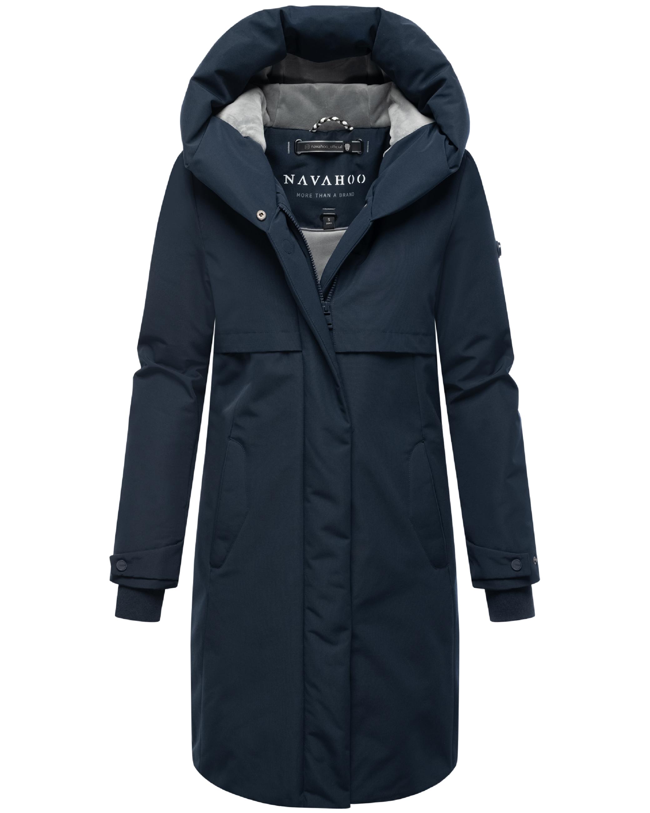 Wintermantel mit Kapuze "Domingaa 14" Navy