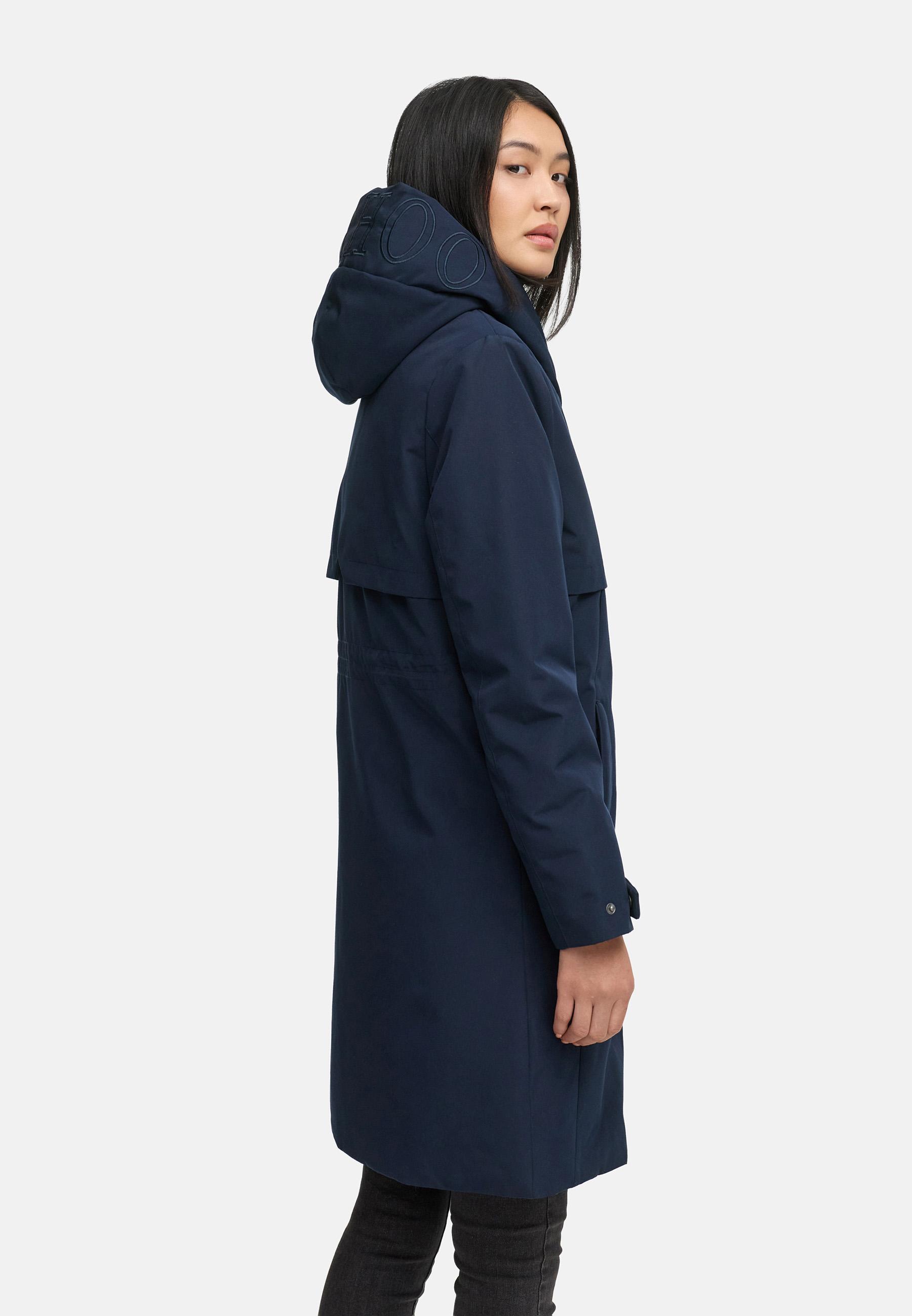 Wintermantel mit Kapuze "Domingaa 14" Navy