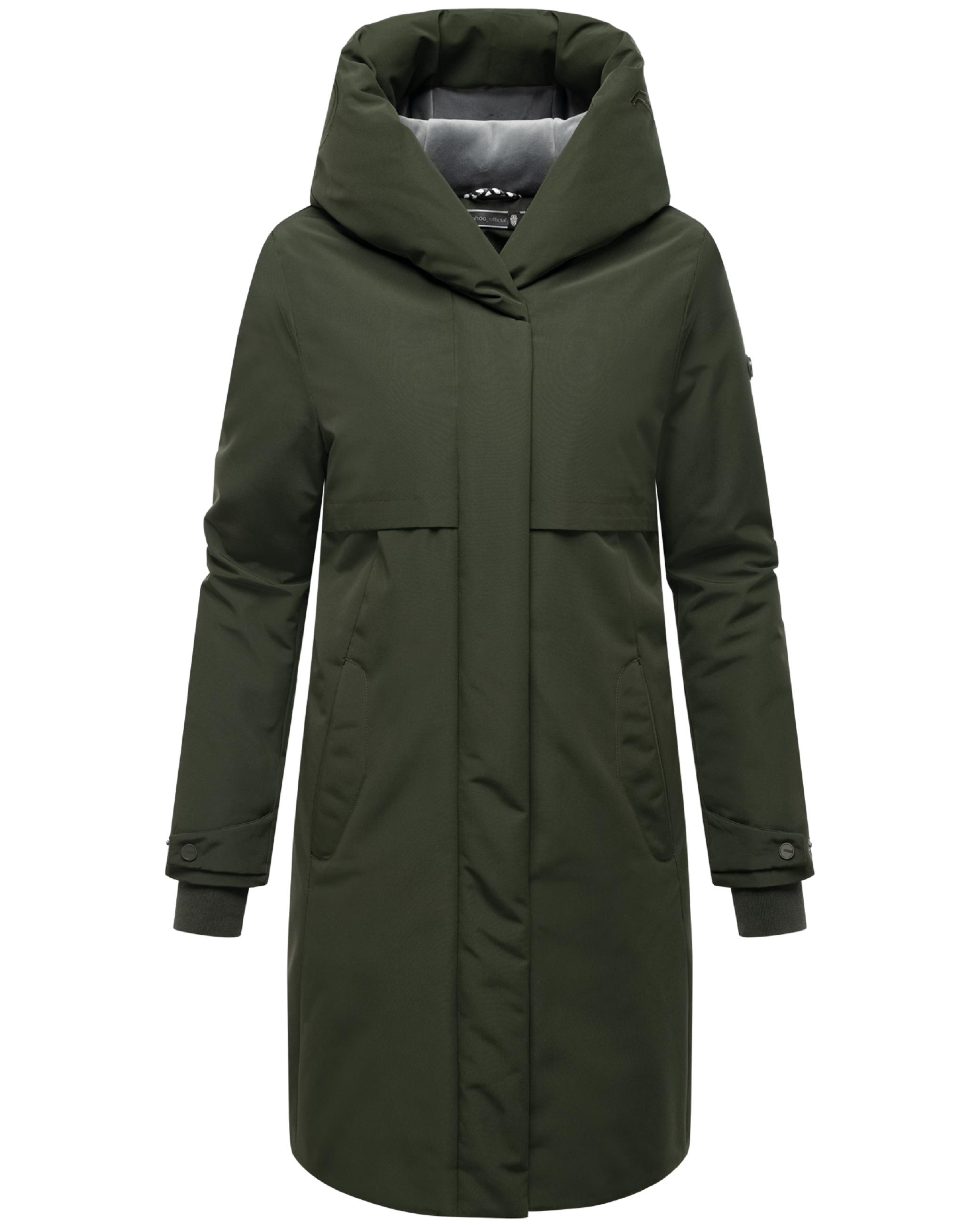 Wintermantel mit Kapuze "Domingaa 14" Olive