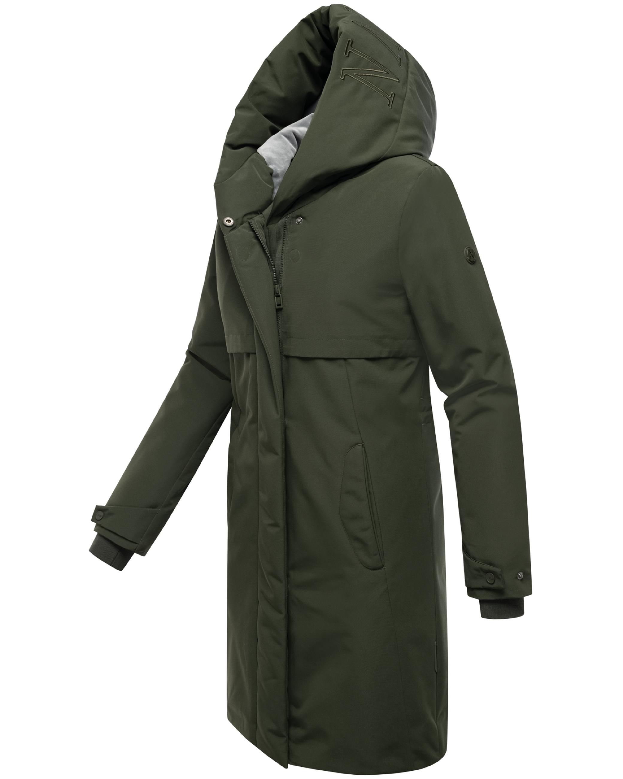 Wintermantel mit Kapuze "Domingaa 14" Olive