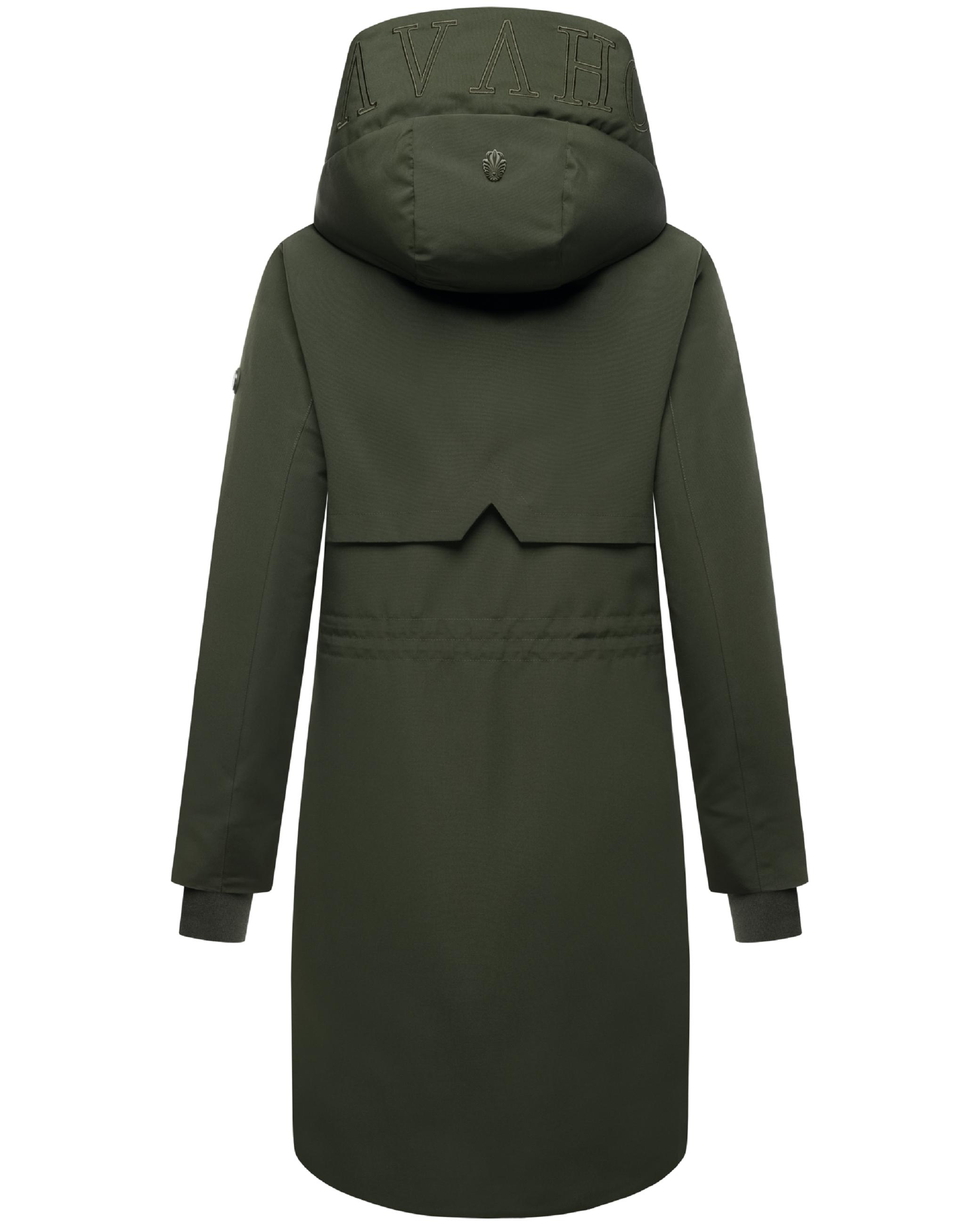 Wintermantel mit Kapuze "Domingaa 14" Olive
