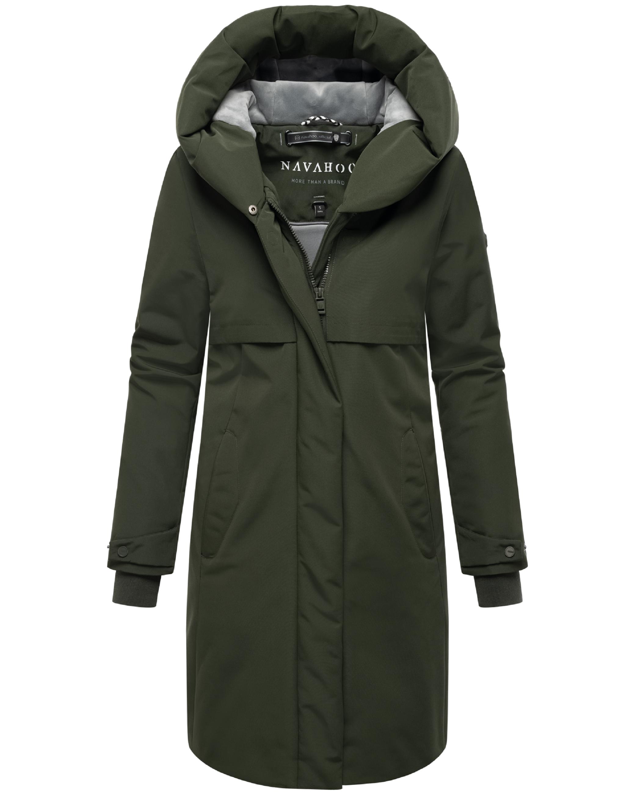 Wintermantel mit Kapuze "Domingaa 14" Olive