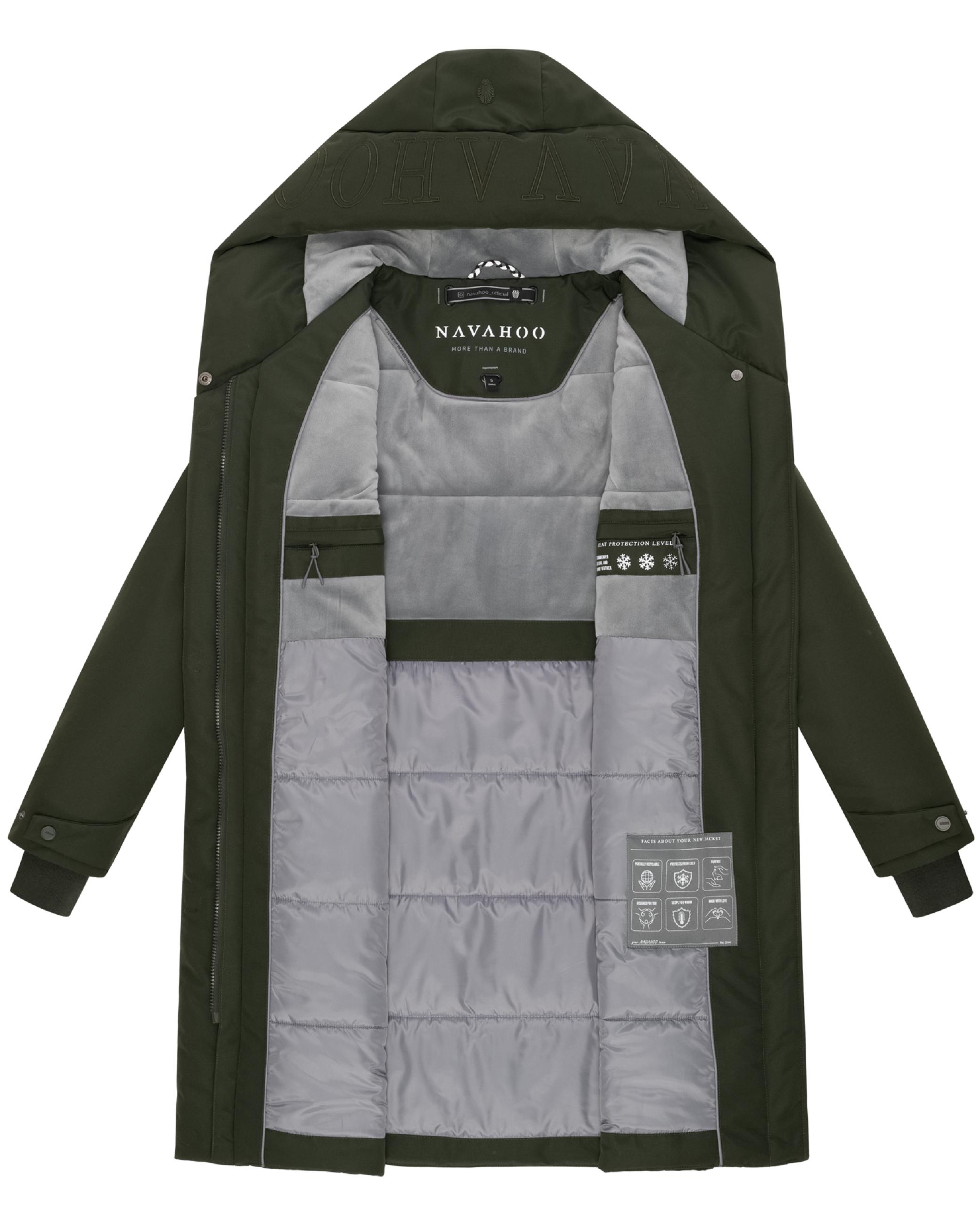 Wintermantel mit Kapuze "Domingaa 14" Olive