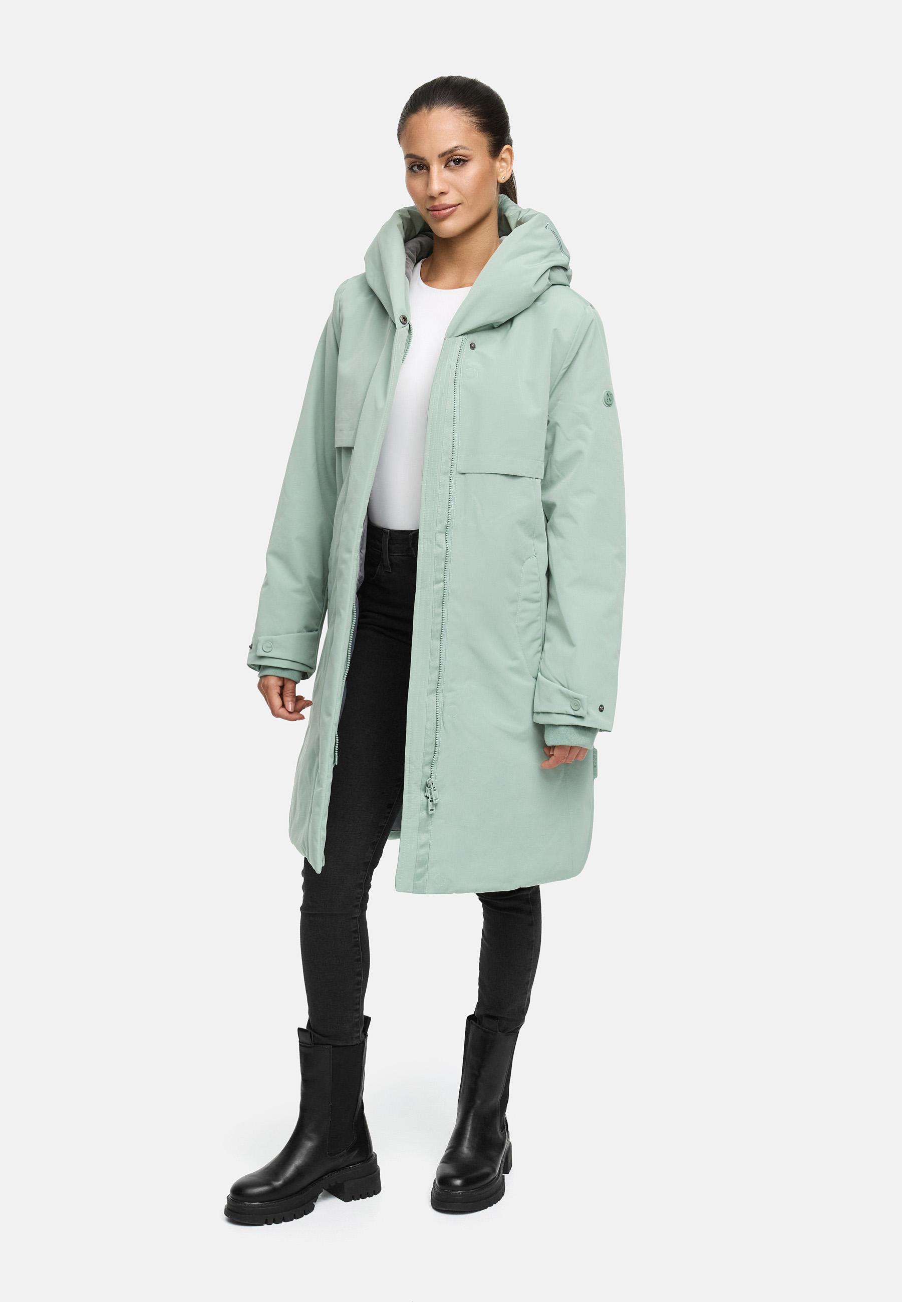 Wintermantel mit Kapuze "Domingaa 14" Smokey Mint