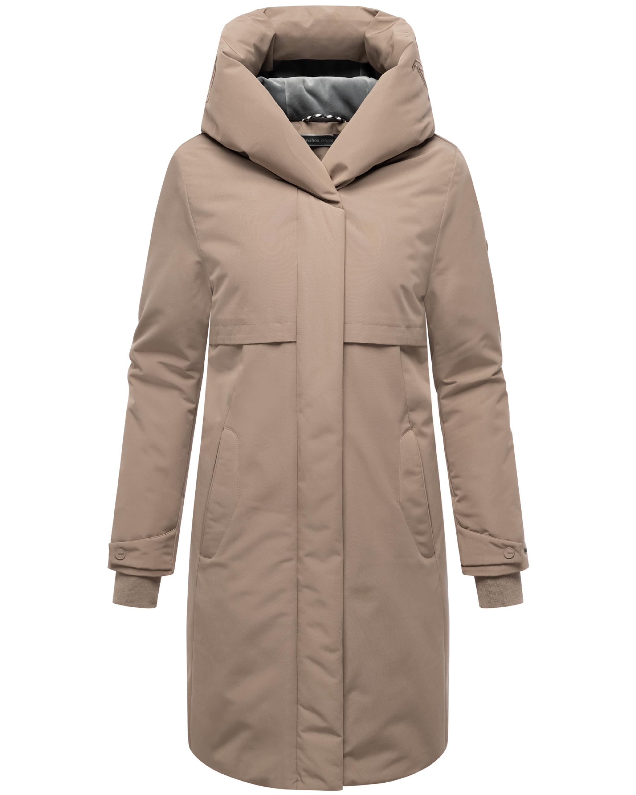 Wintermantel mit Kapuze "Domingaa 14" Taupe Grey