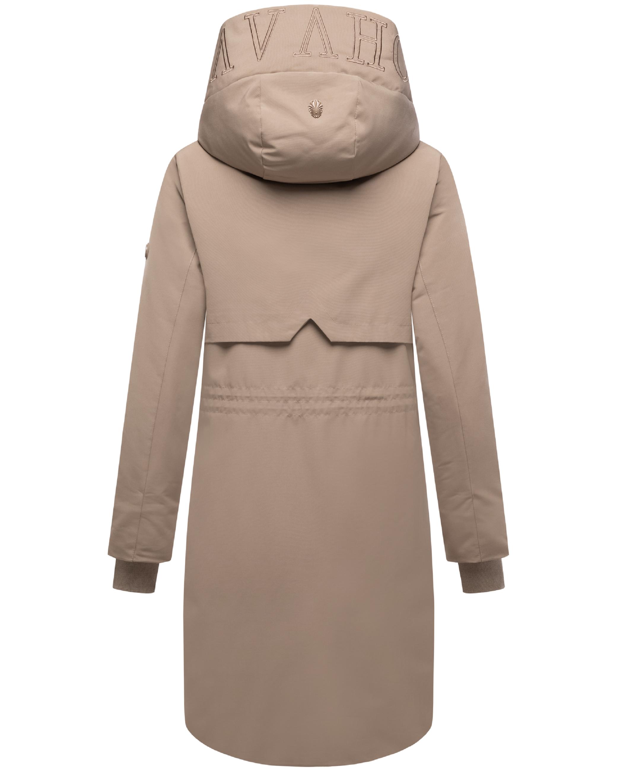 Wintermantel mit Kapuze "Domingaa 14" Taupe Grey
