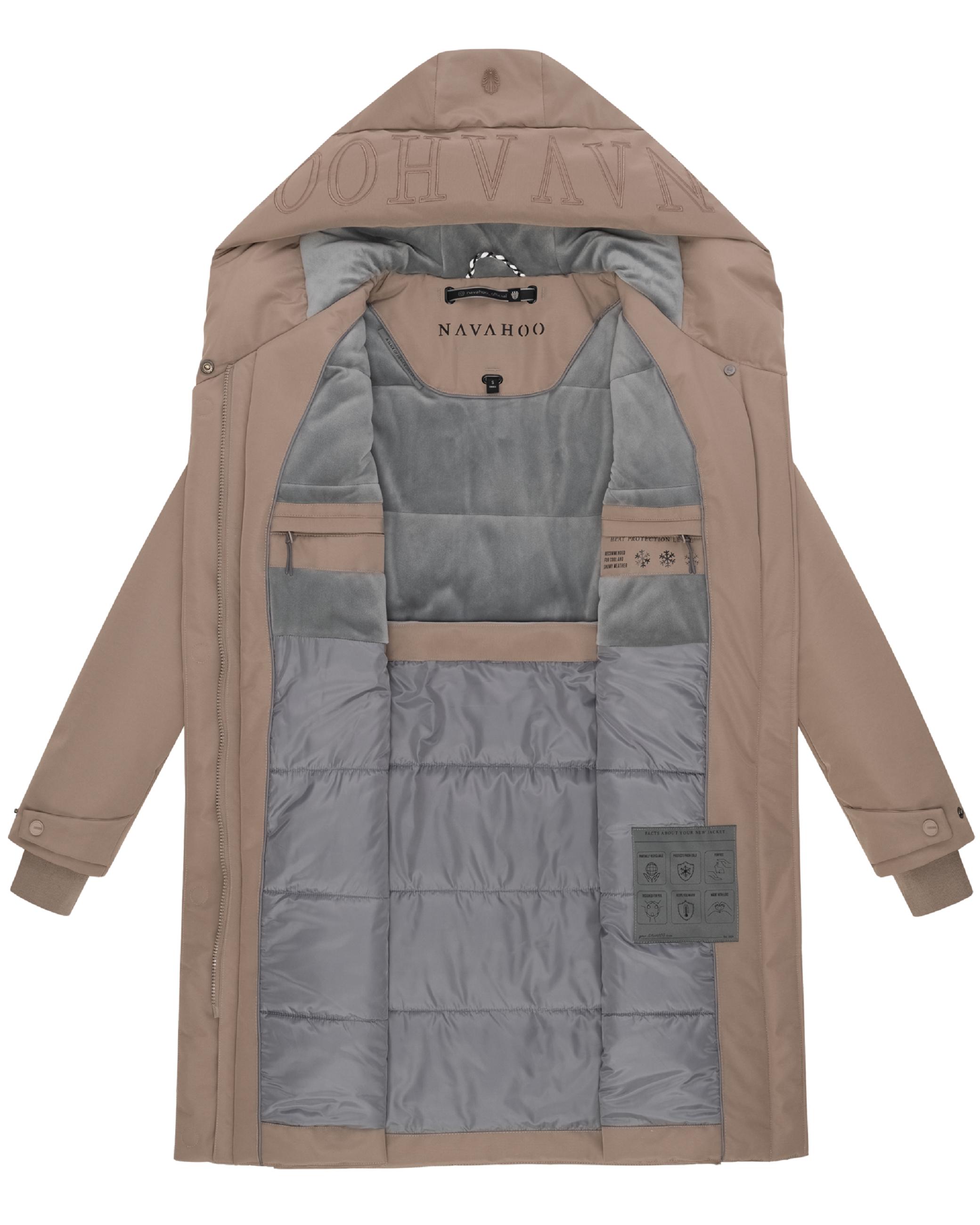 Wintermantel mit Kapuze "Domingaa 14" Taupe Grey