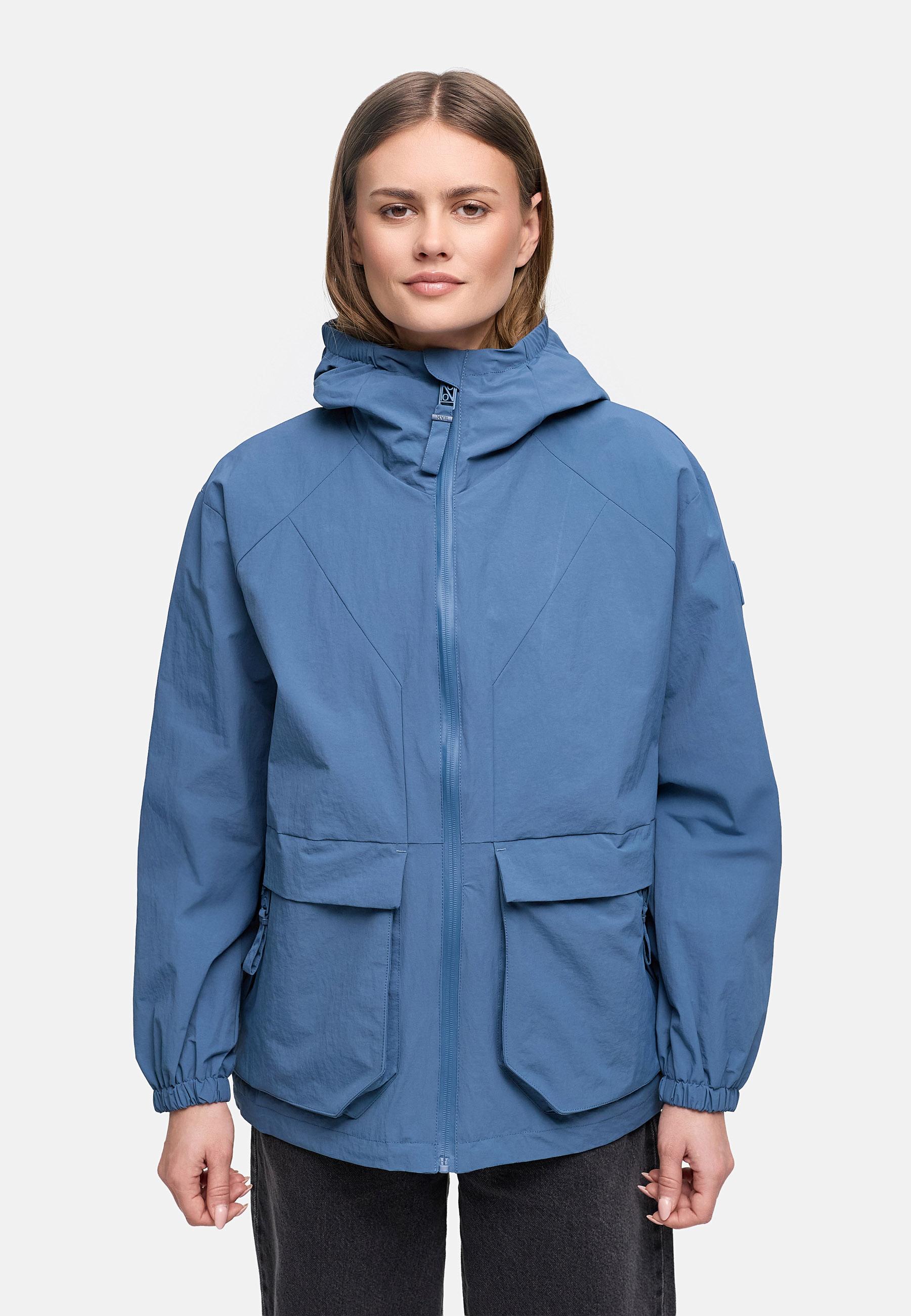 Übergangsjacke mit wasserdichtem Reißverschluss "Donnerwetter 14" Dusty Blue