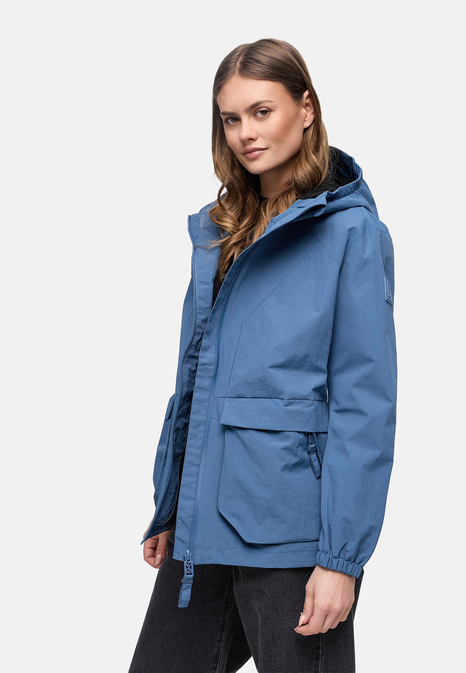Übergangsjacke mit wasserdichtem Reißverschluss "Donnerwetter 14" Dusty Blue