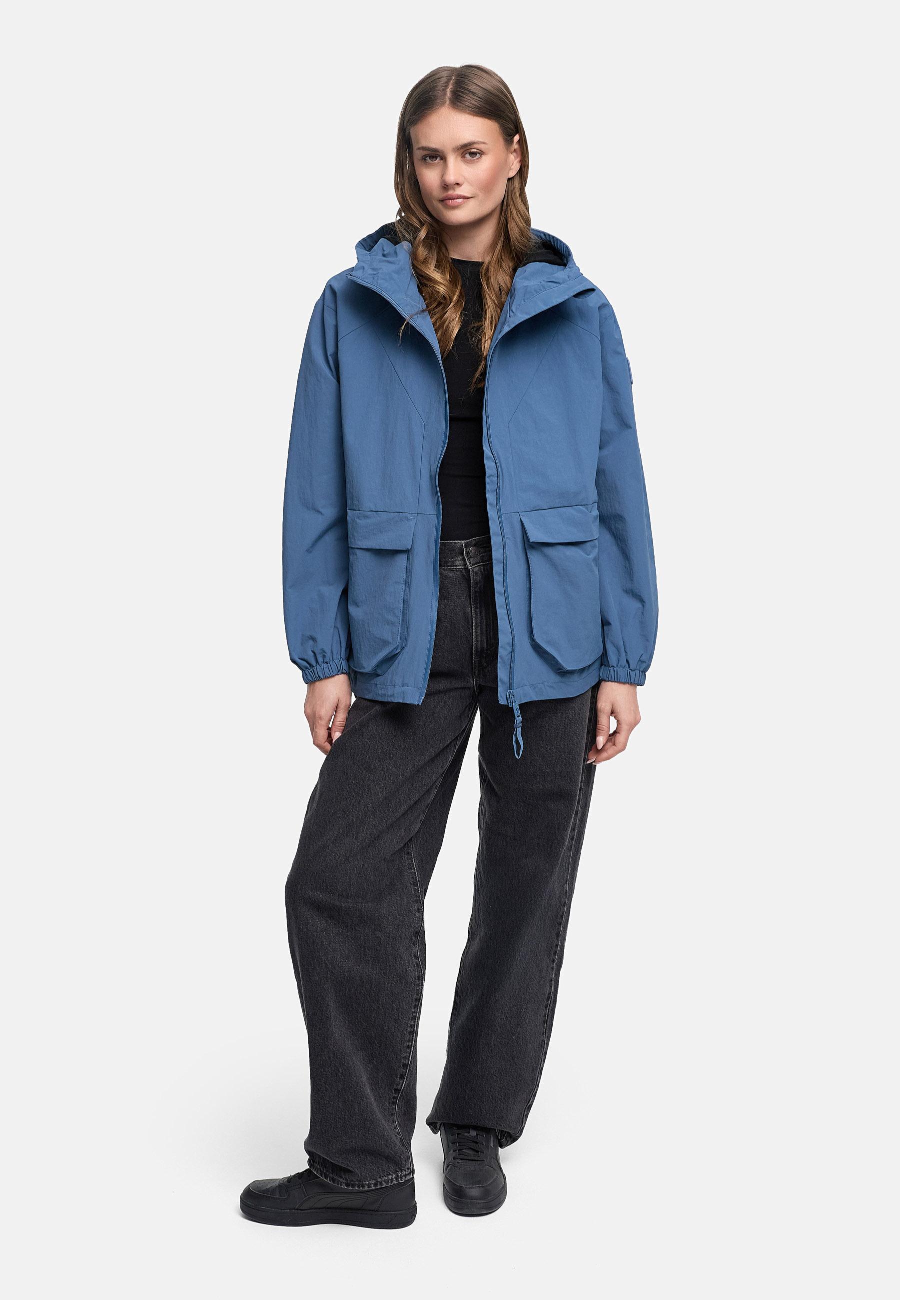 Übergangsjacke mit wasserdichtem Reißverschluss "Donnerwetter 14" Dusty Blue