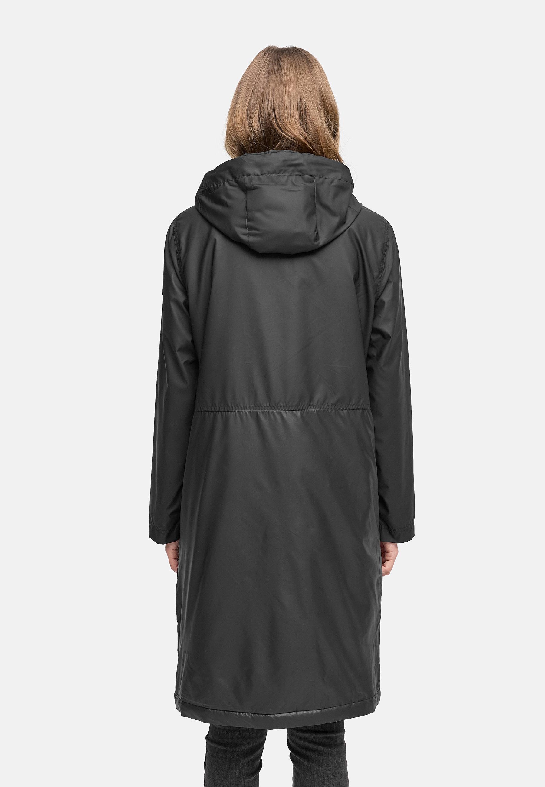 Leichter Übergangsmantel mit Kapuze "Edelumhang 14" Black