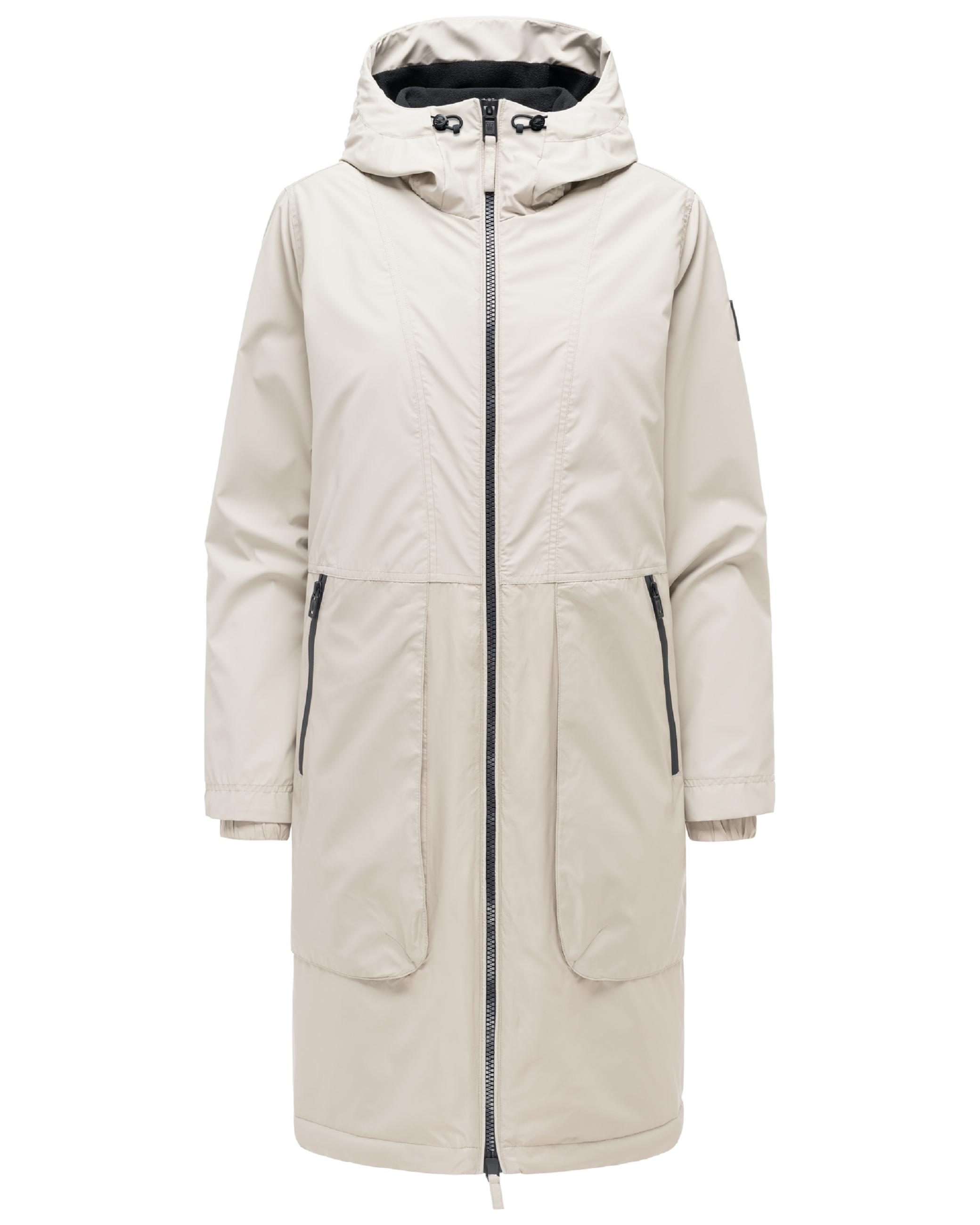 Leichter Übergangsmantel mit Kapuze "Edelumhang 14" Bone