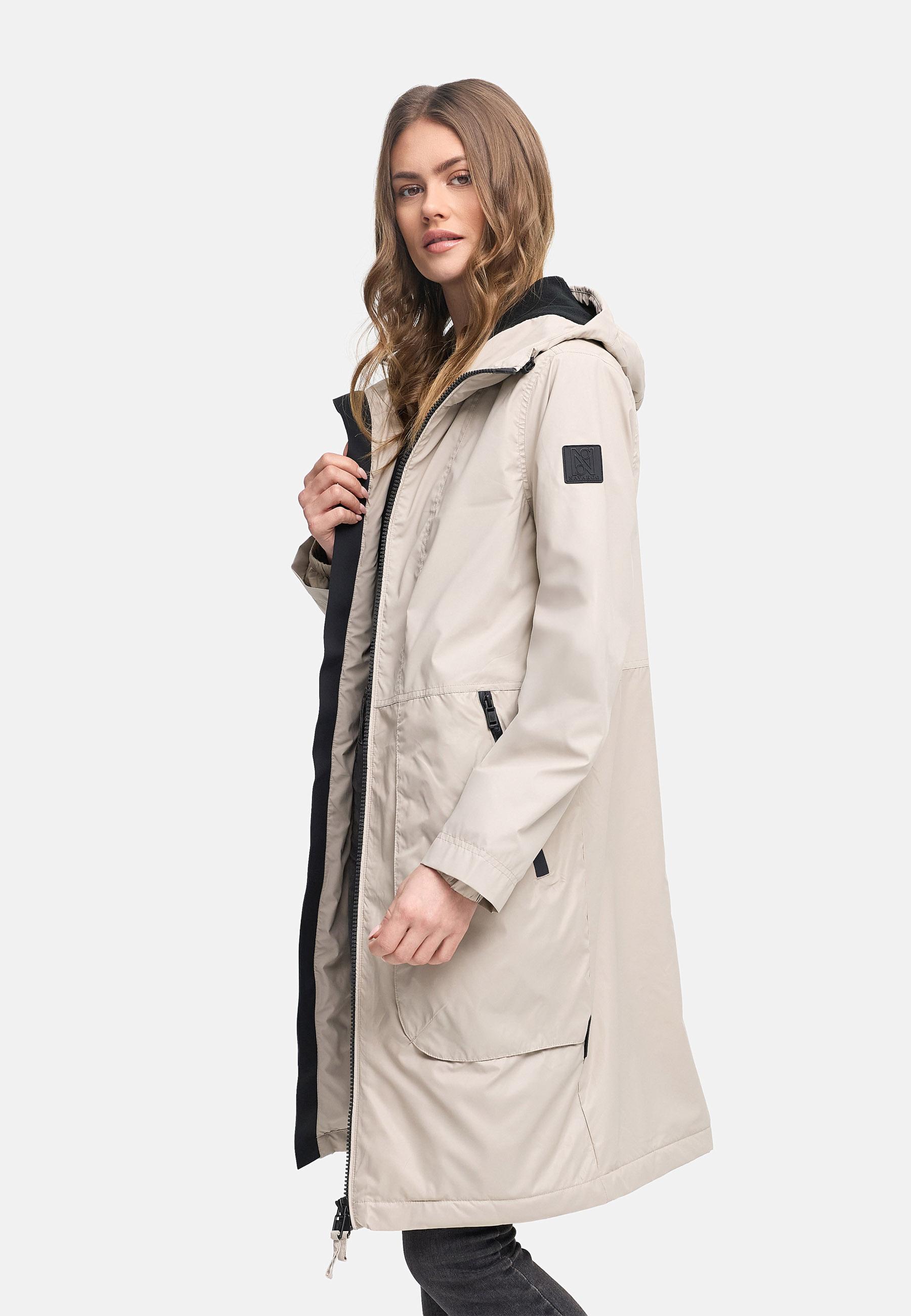 Leichter Übergangsmantel mit Kapuze "Edelumhang 14" Bone