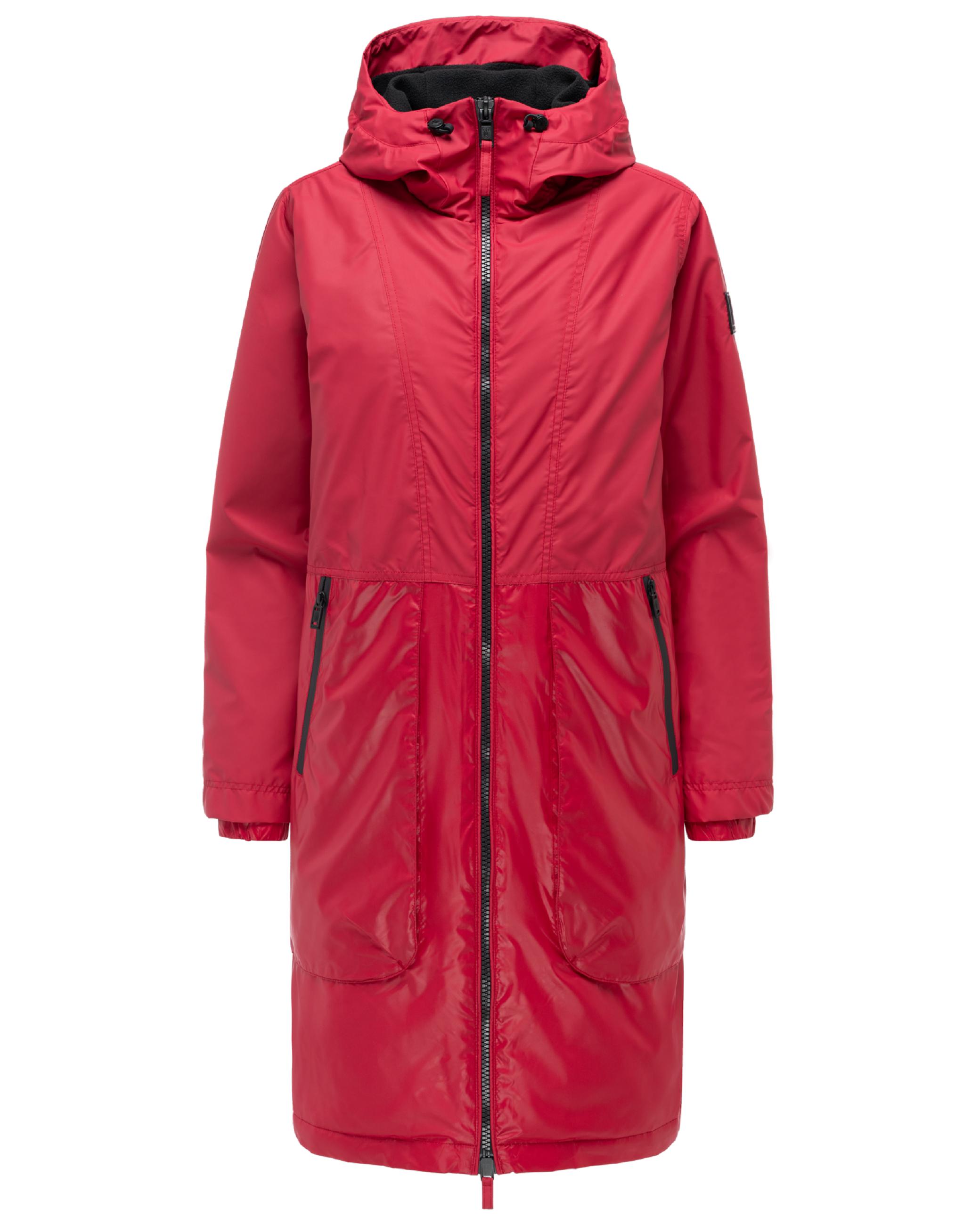 Leichter Übergangsmantel mit Kapuze "Edelumhang 14" Deep Red