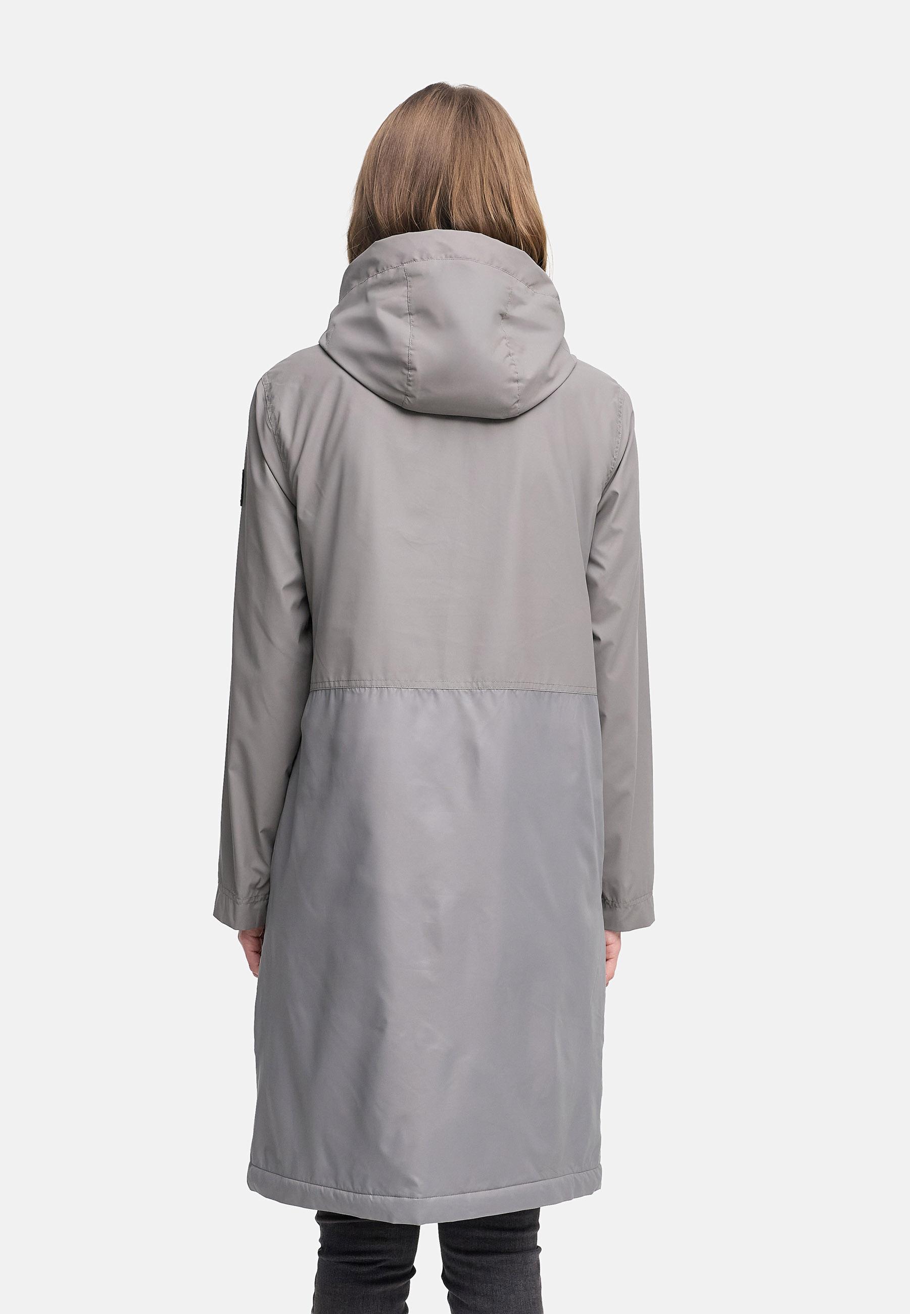 Leichter Übergangsmantel mit Kapuze "Edelumhang 14" Grey