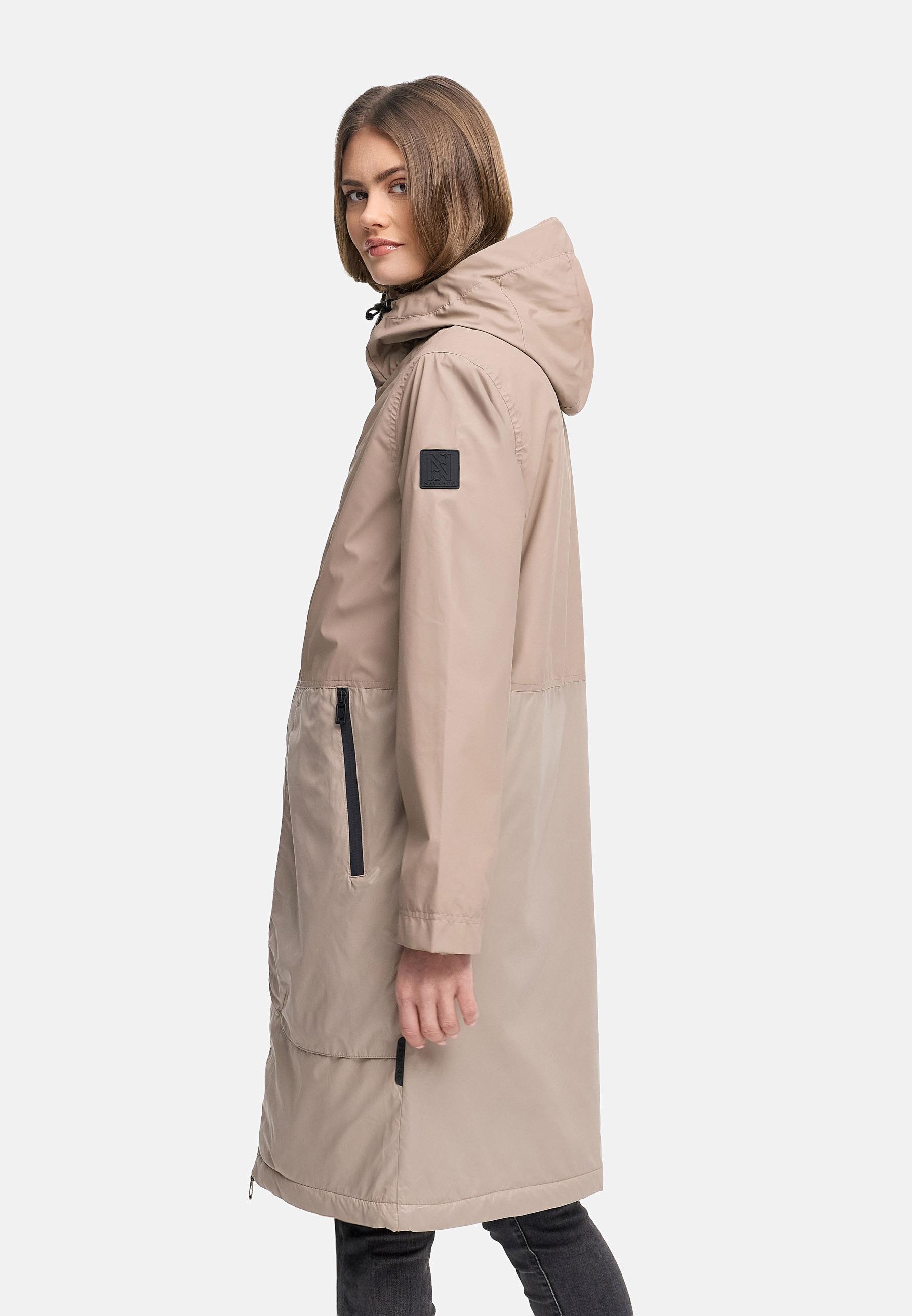 Leichter Übergangsmantel mit Kapuze "Edelumhang 14" Taupe Grey