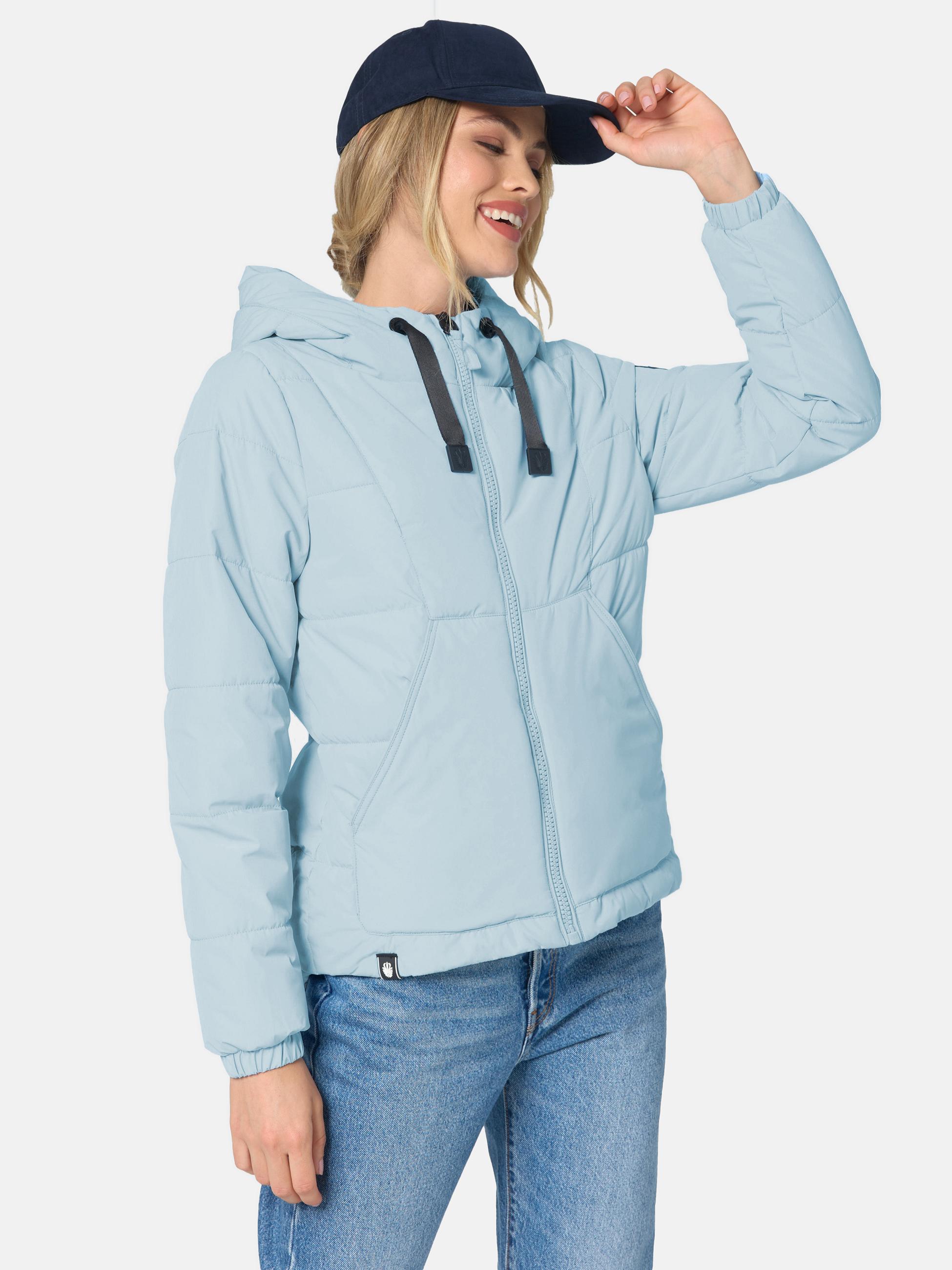 Modische Steppjacke mit Kapuze "Eisbällchen" Baby Blue