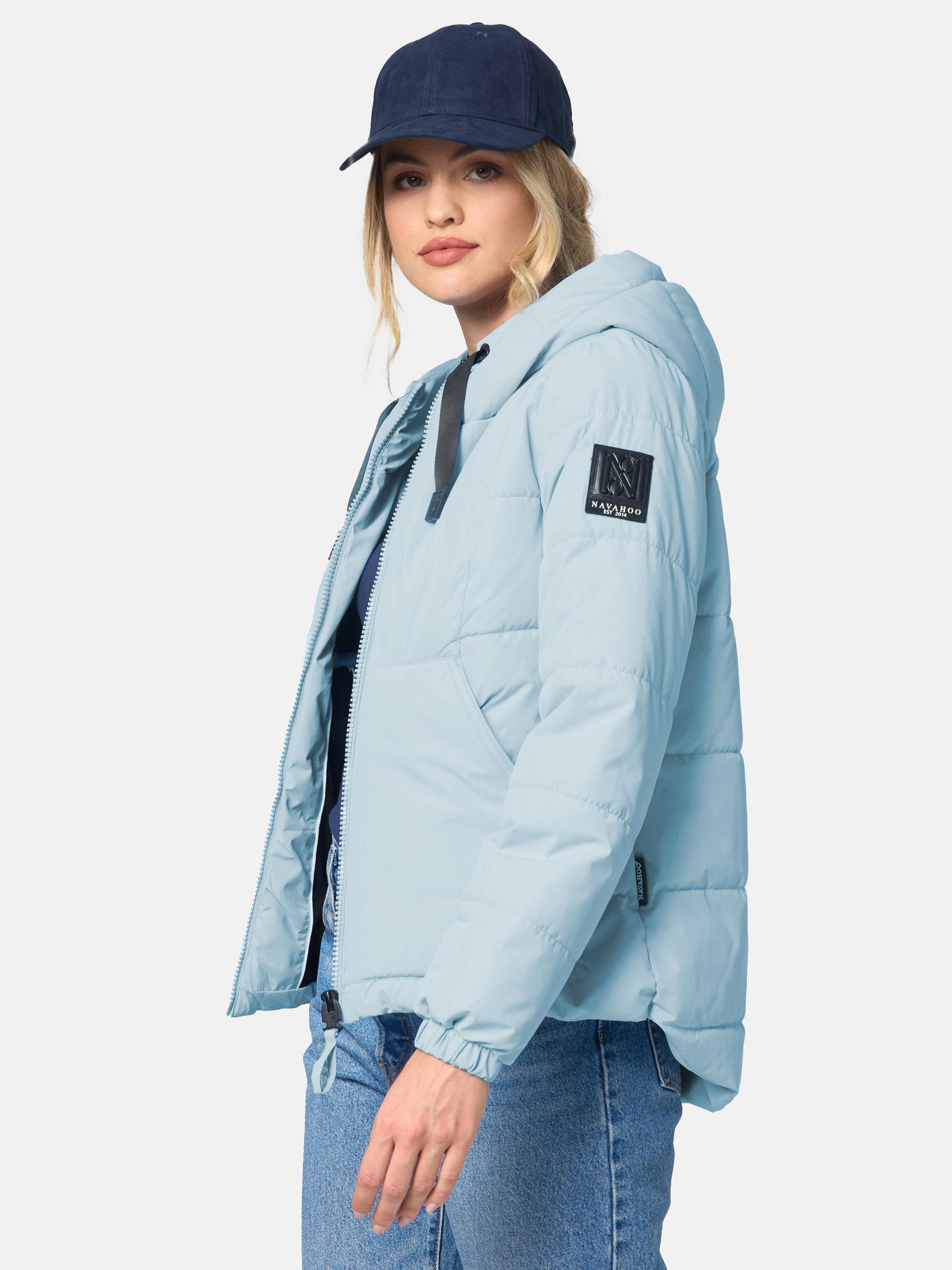 Modische Steppjacke mit Kapuze "Eisbällchen" Baby Blue