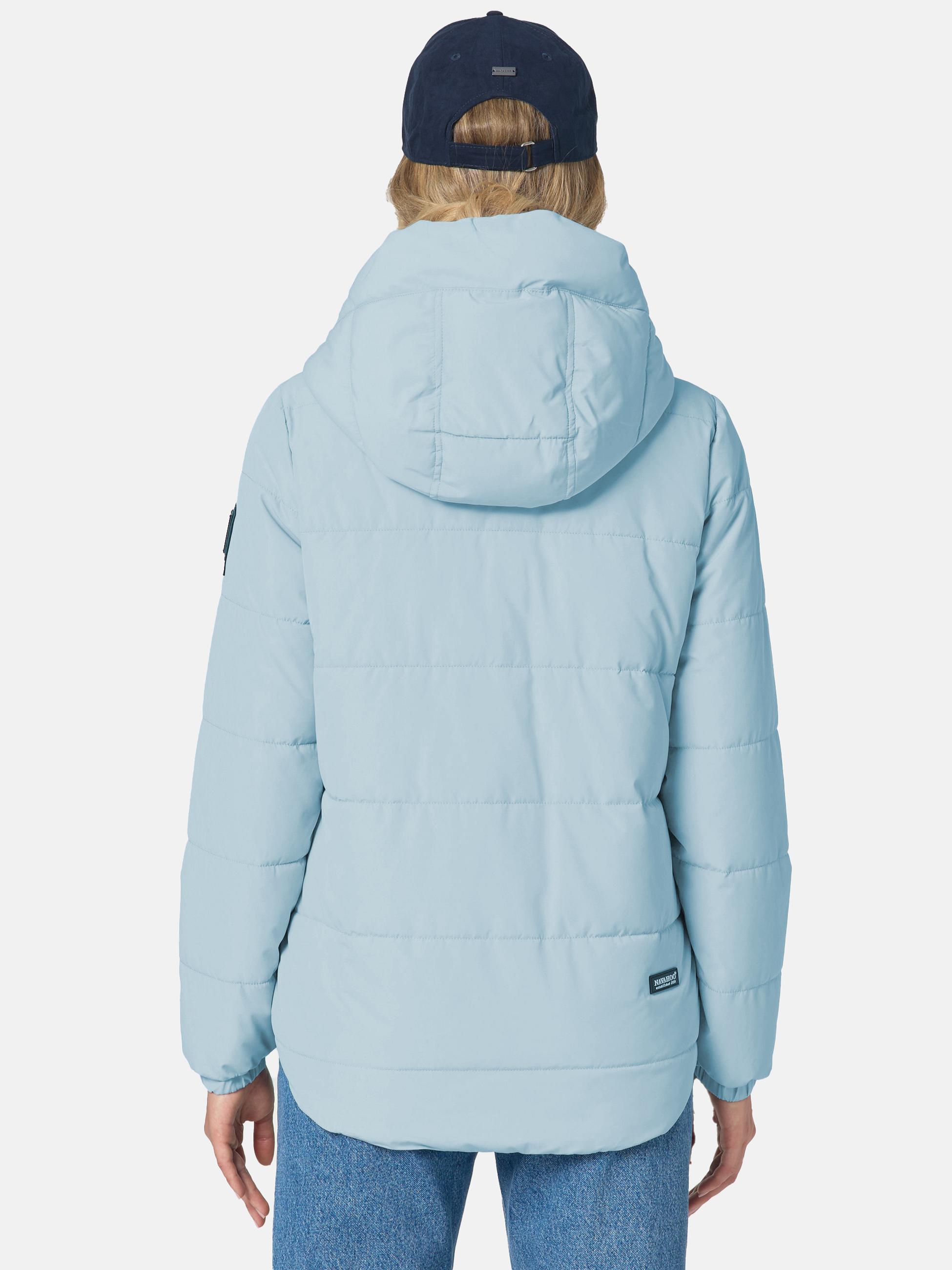 Modische Steppjacke mit Kapuze "Eisbällchen" Baby Blue